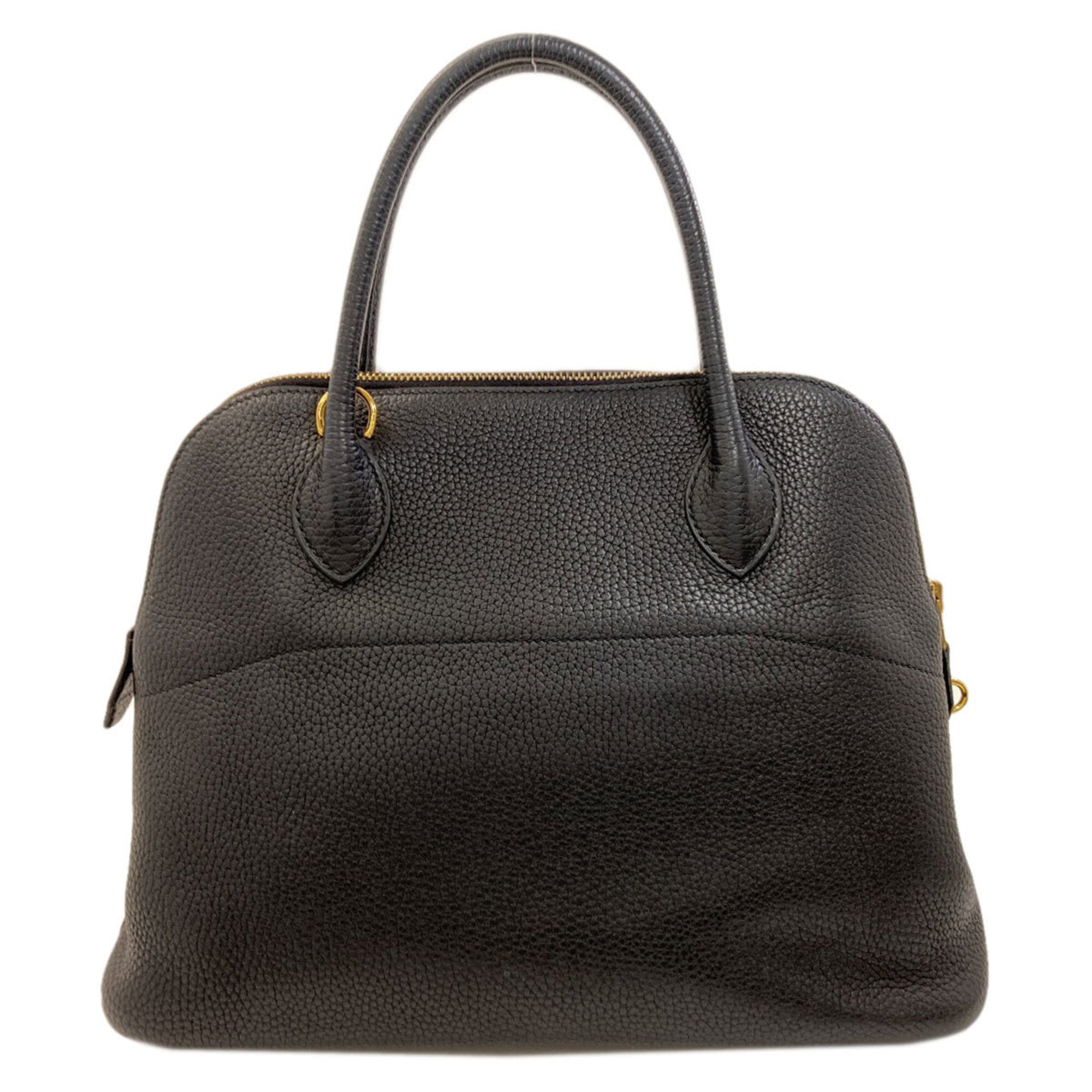 Hermes Black Taurillon Clemence Leather Handbag (Pre-Owned)
