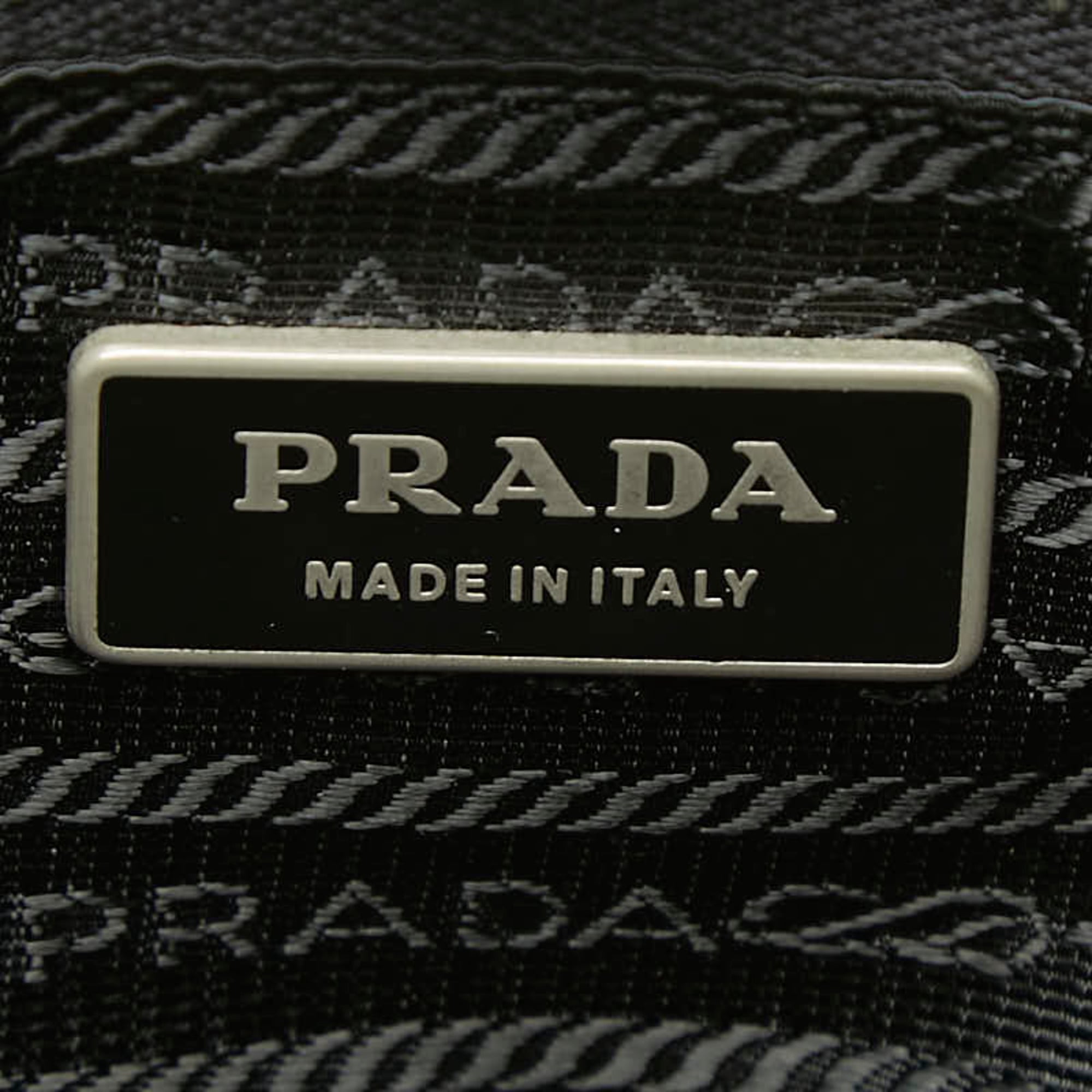 Prada Black Nylon Leather Handbag (Pre-Owned)