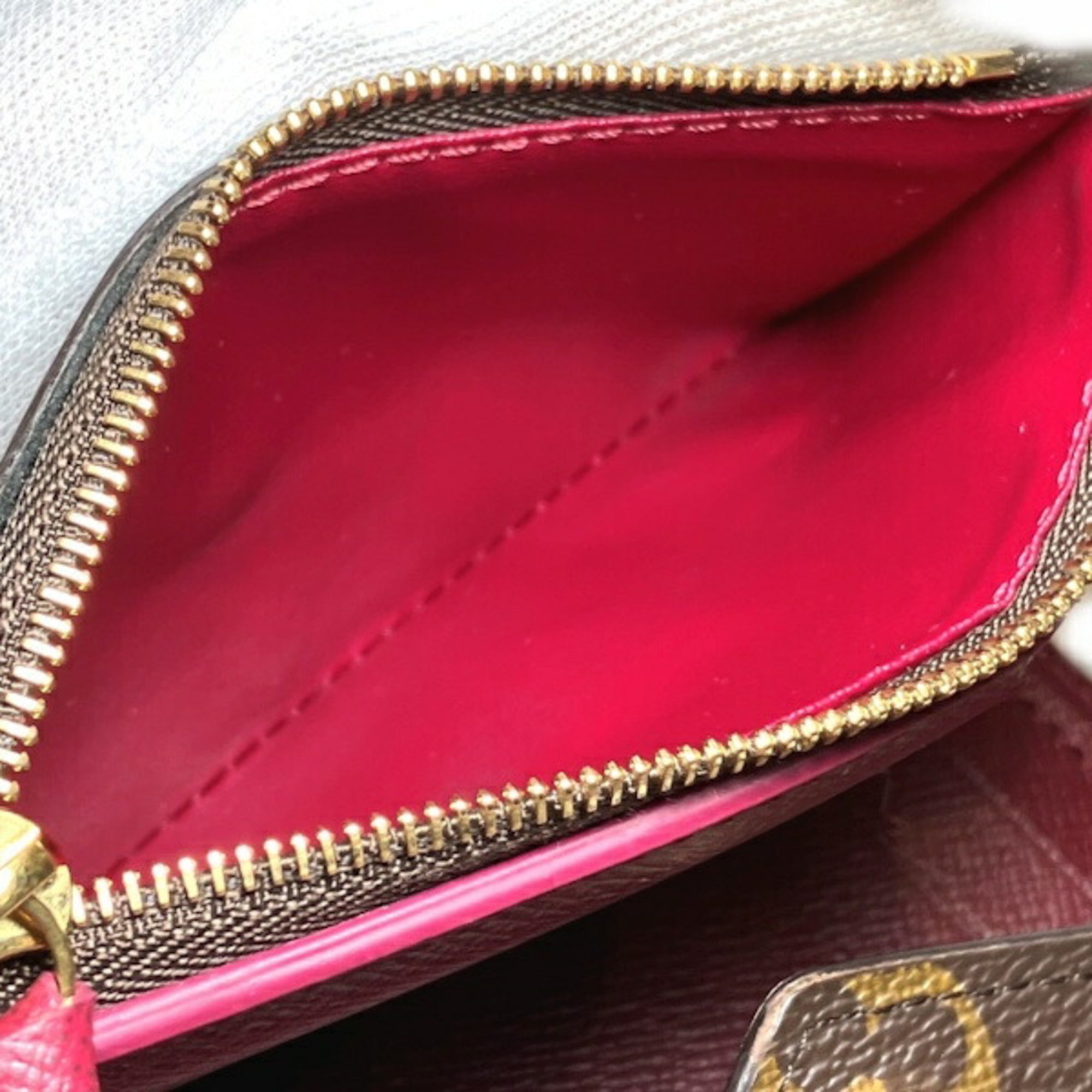 Louis Vuitton Monogram Fuchsia Monogram Wallet (Tri-Fold) (Pre-Owned)
