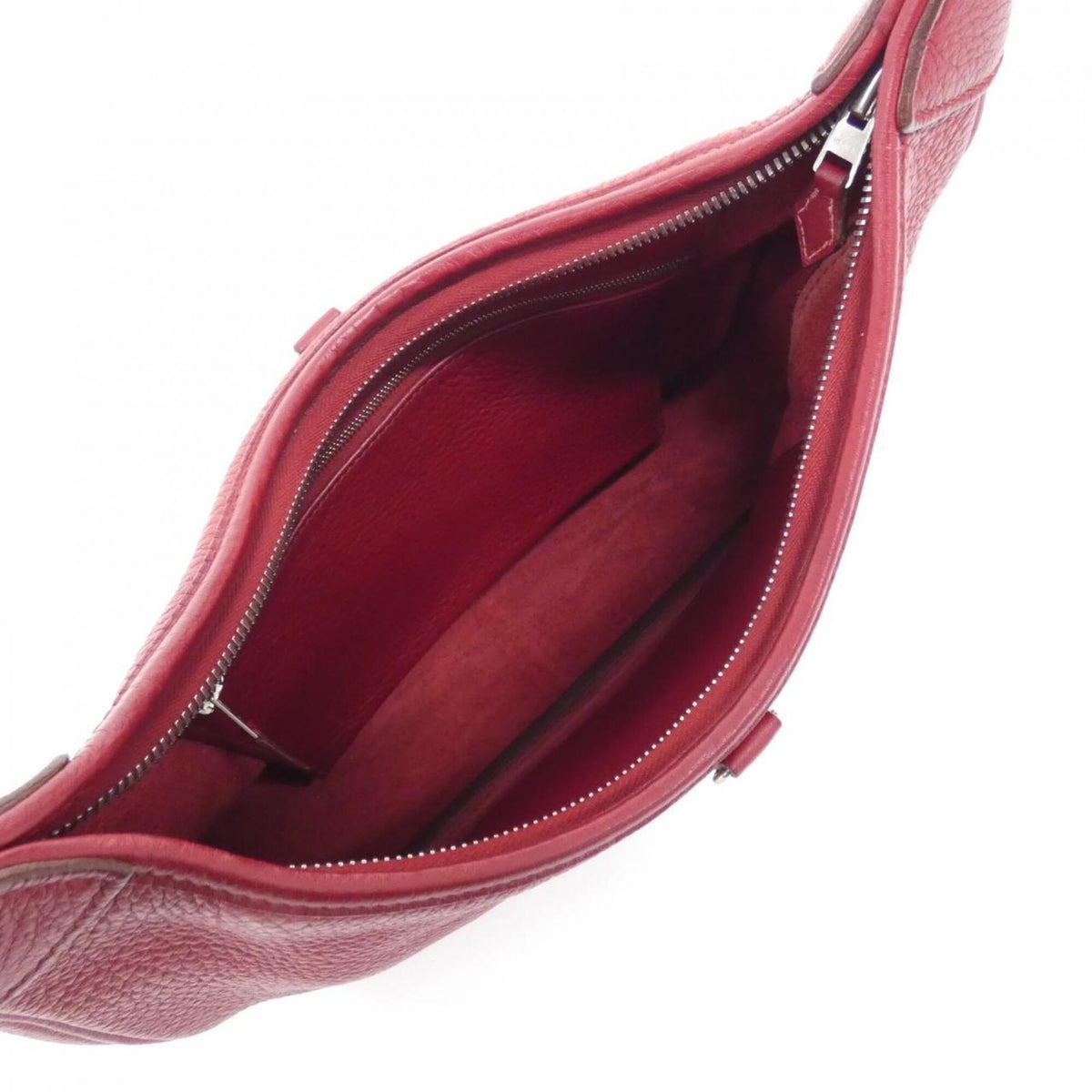 Hermes Rouge Garance Taurillon Clemence Leather Shoulder Bag (Pre-Owned)