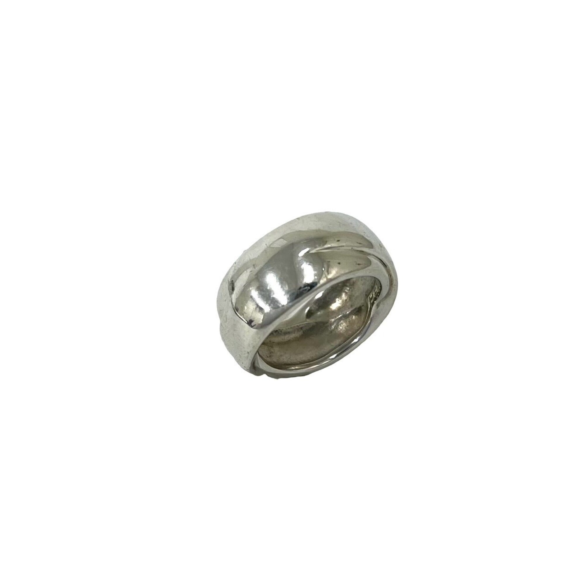 Hermes Silver Silver 925 Band Ring (Pre-Owned)