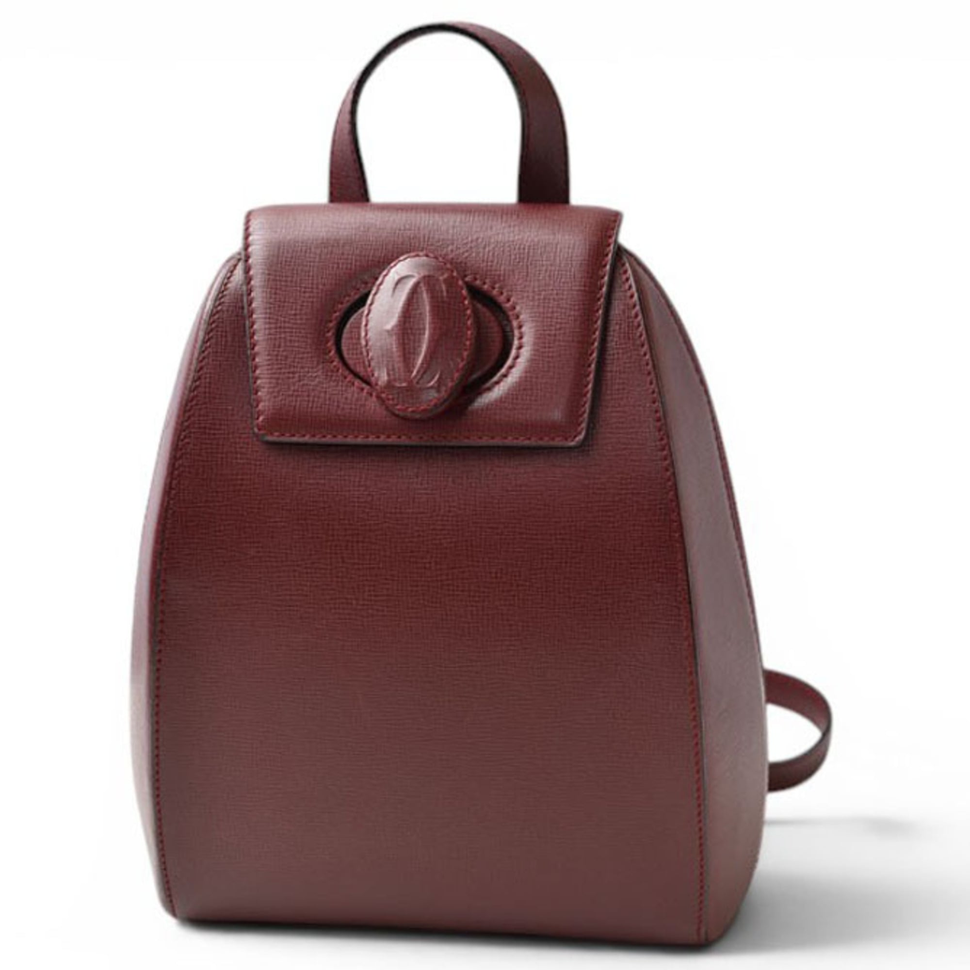 Cartier Bordeaux Leather Backpack (Pre-Owned)
