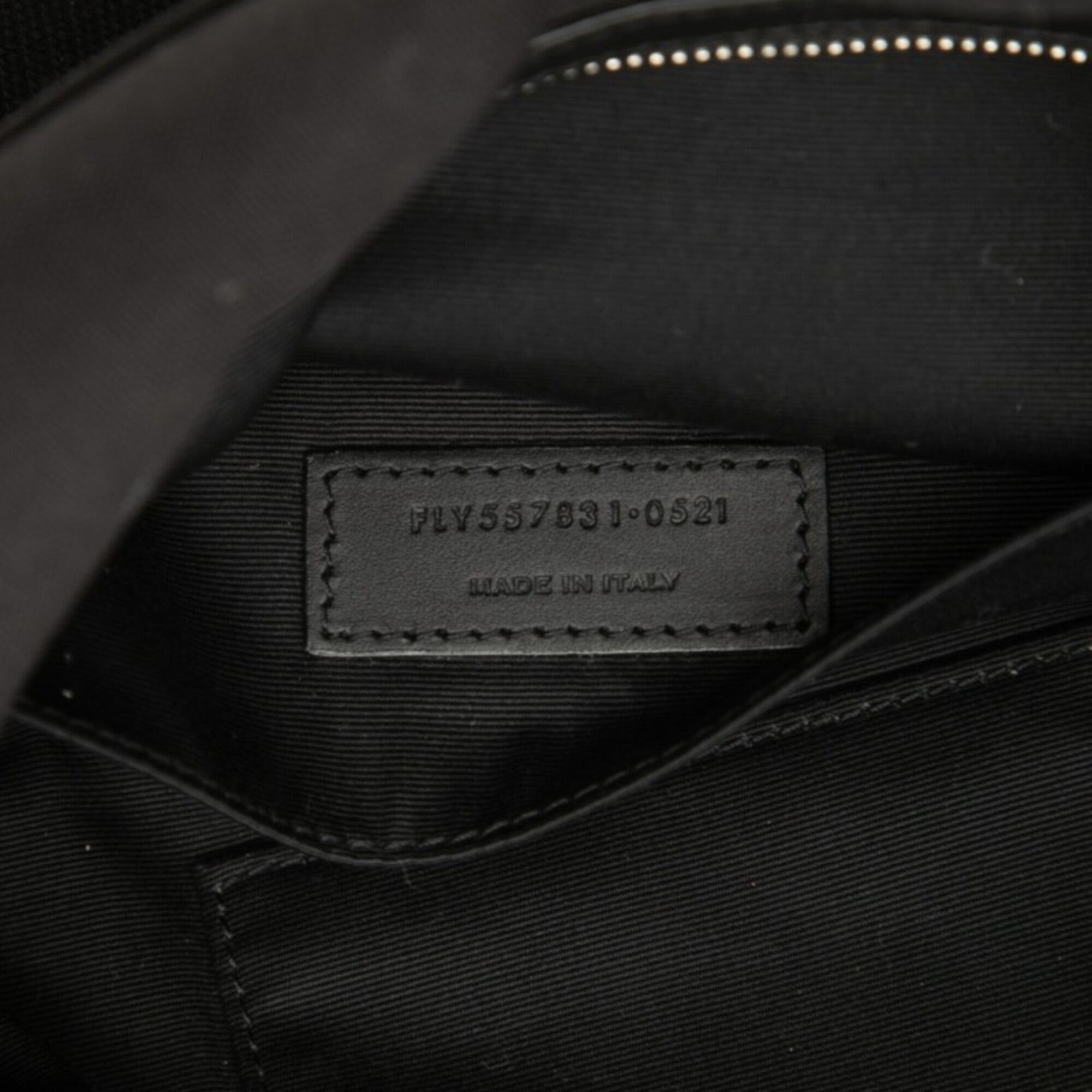 Saint Laurent Black Canvas Leather Sling Bag (Pre-Owned)