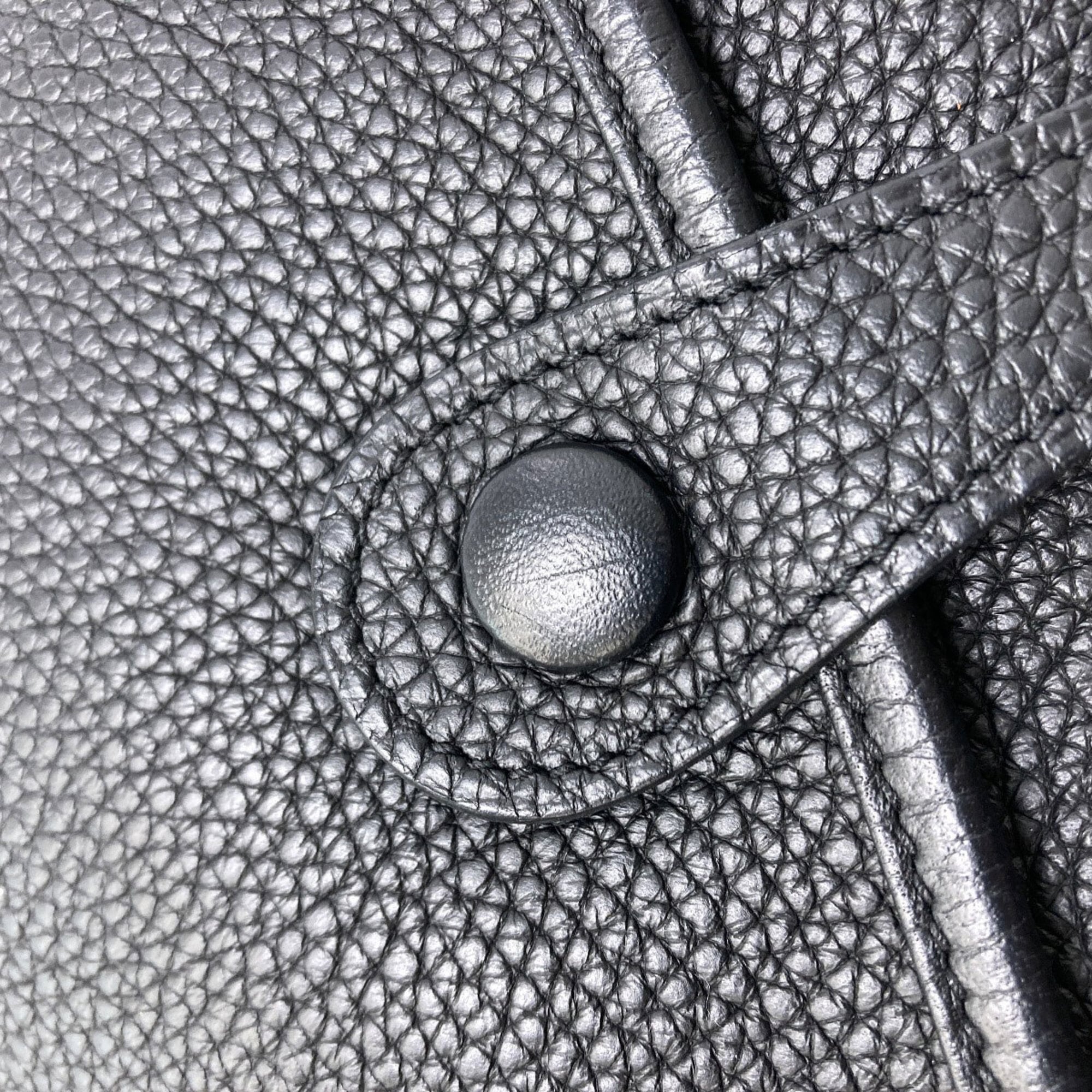 Hermes Black Taurillon Clemence Leather Shoulder Bag