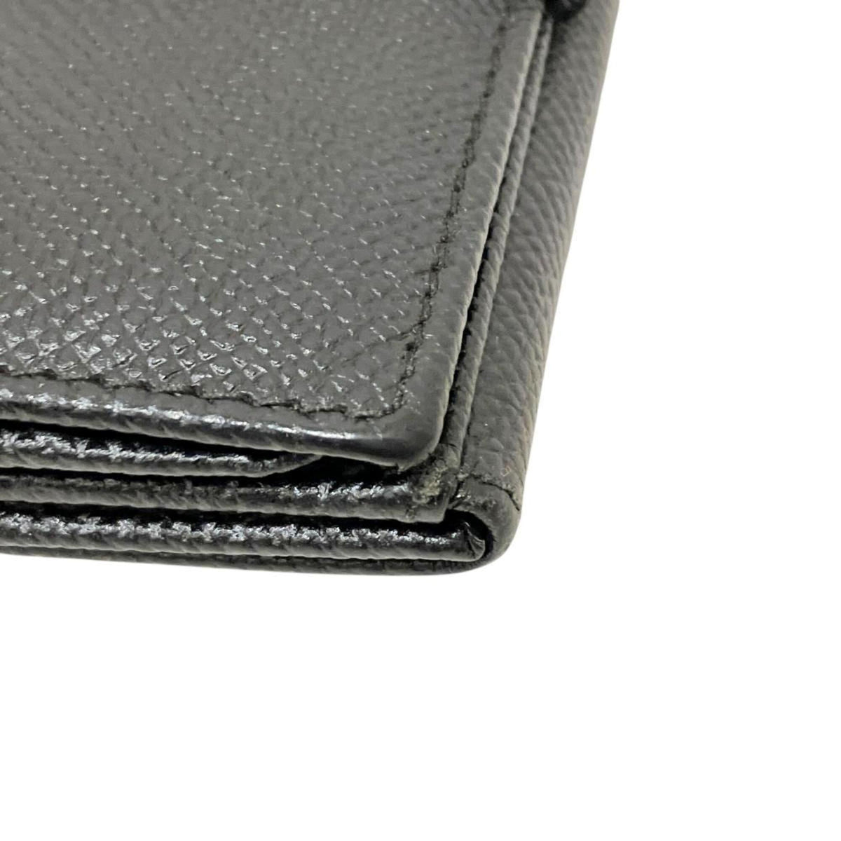 Bvlgari Black Leather Long Wallet (Bi-Fold) (Pre-Owned)