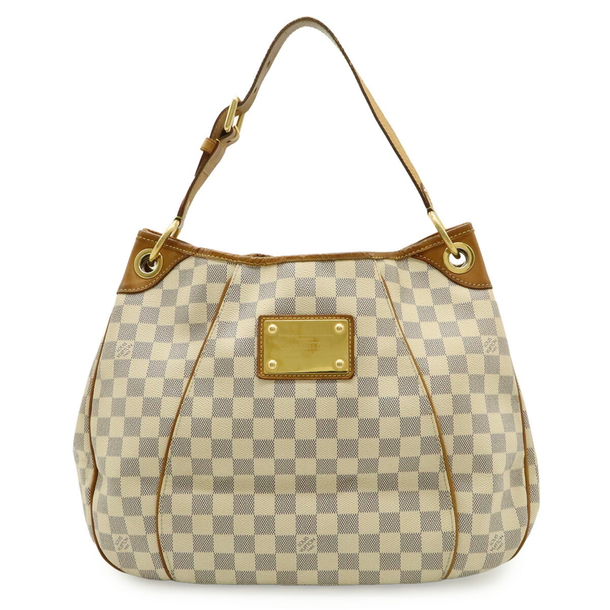 Louis Vuitton Ivory Damier Azur Canvas Shoulder Bag Tote Bag (Pre-Owned)
