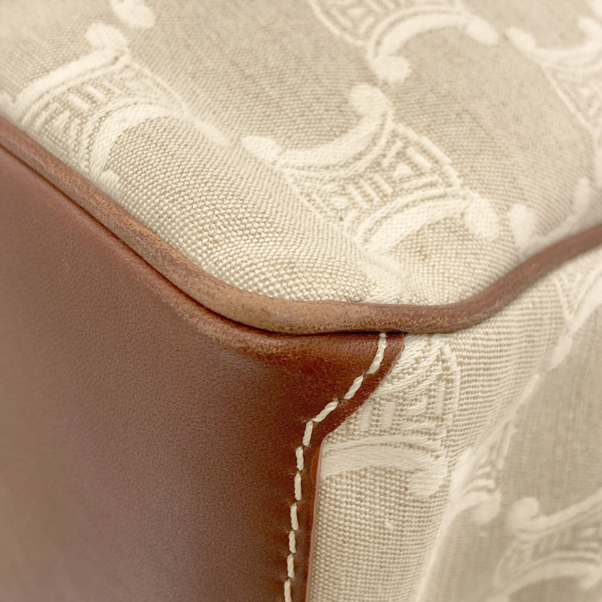 Celine Beige Brown Canvas Tote Bag (Pre-Owned)