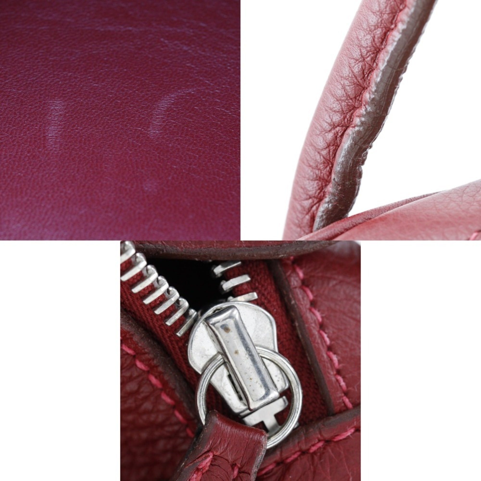 Hermes Lindy Red Color Taurillon Clemence Leather Handbag (Pre-Owned)