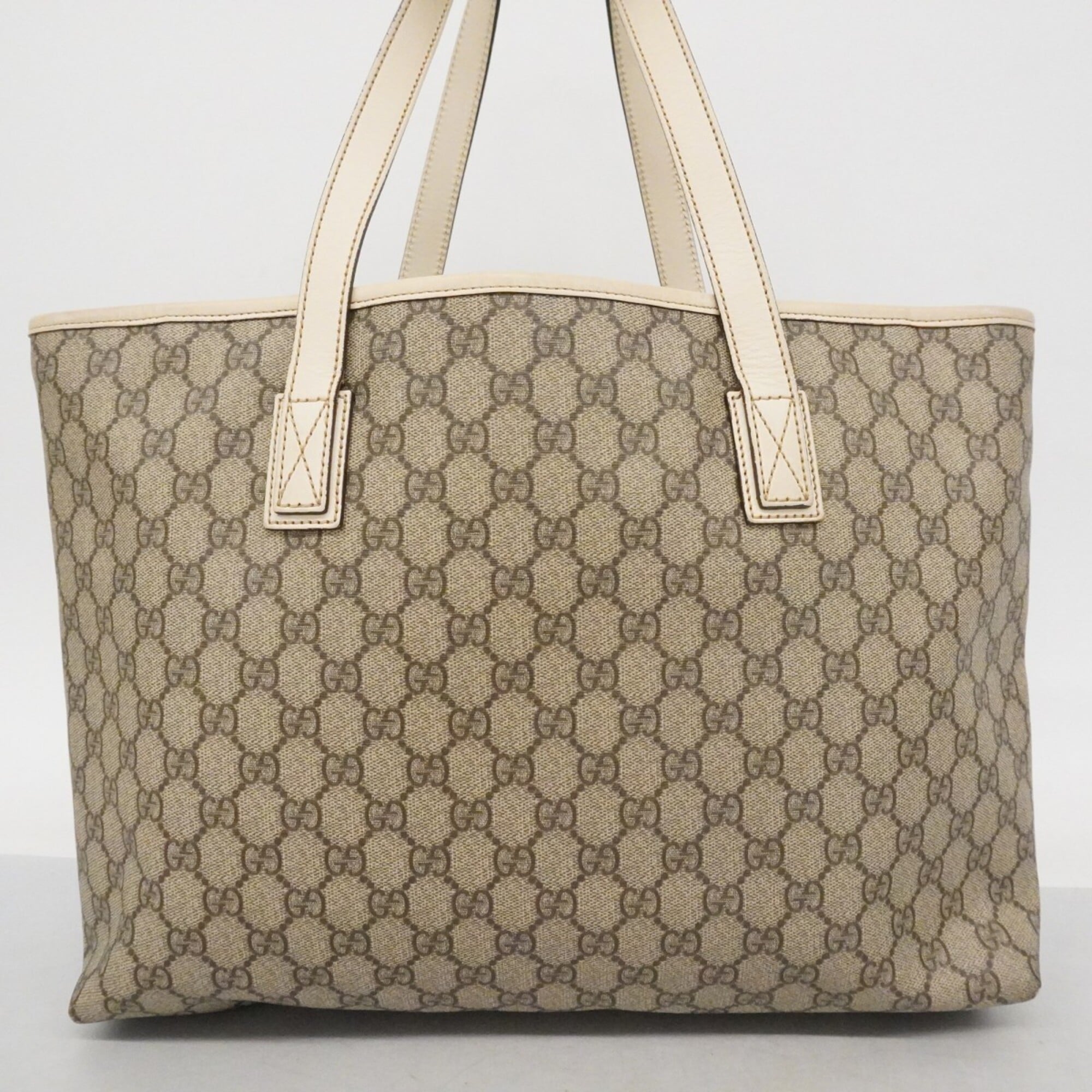 Gucci Brown White Pvc Tote Bag (Pre-Owned)