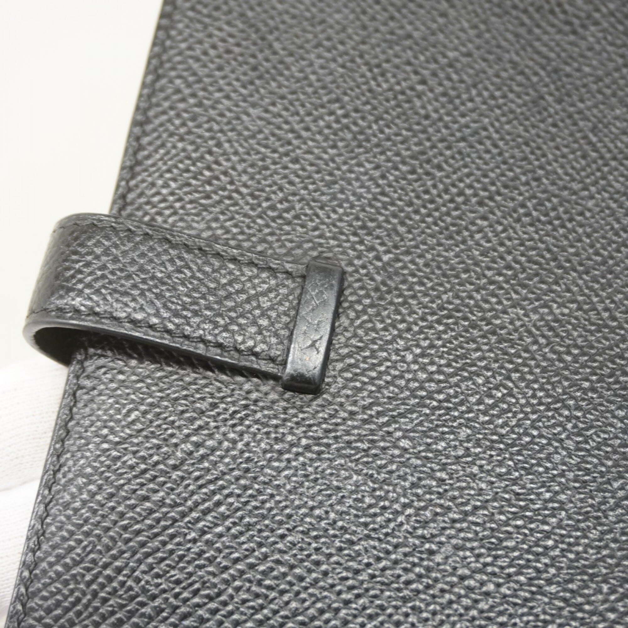 Hermes Black Epsom Leather Long Wallet (Bi-Fold) (Pre-Owned)