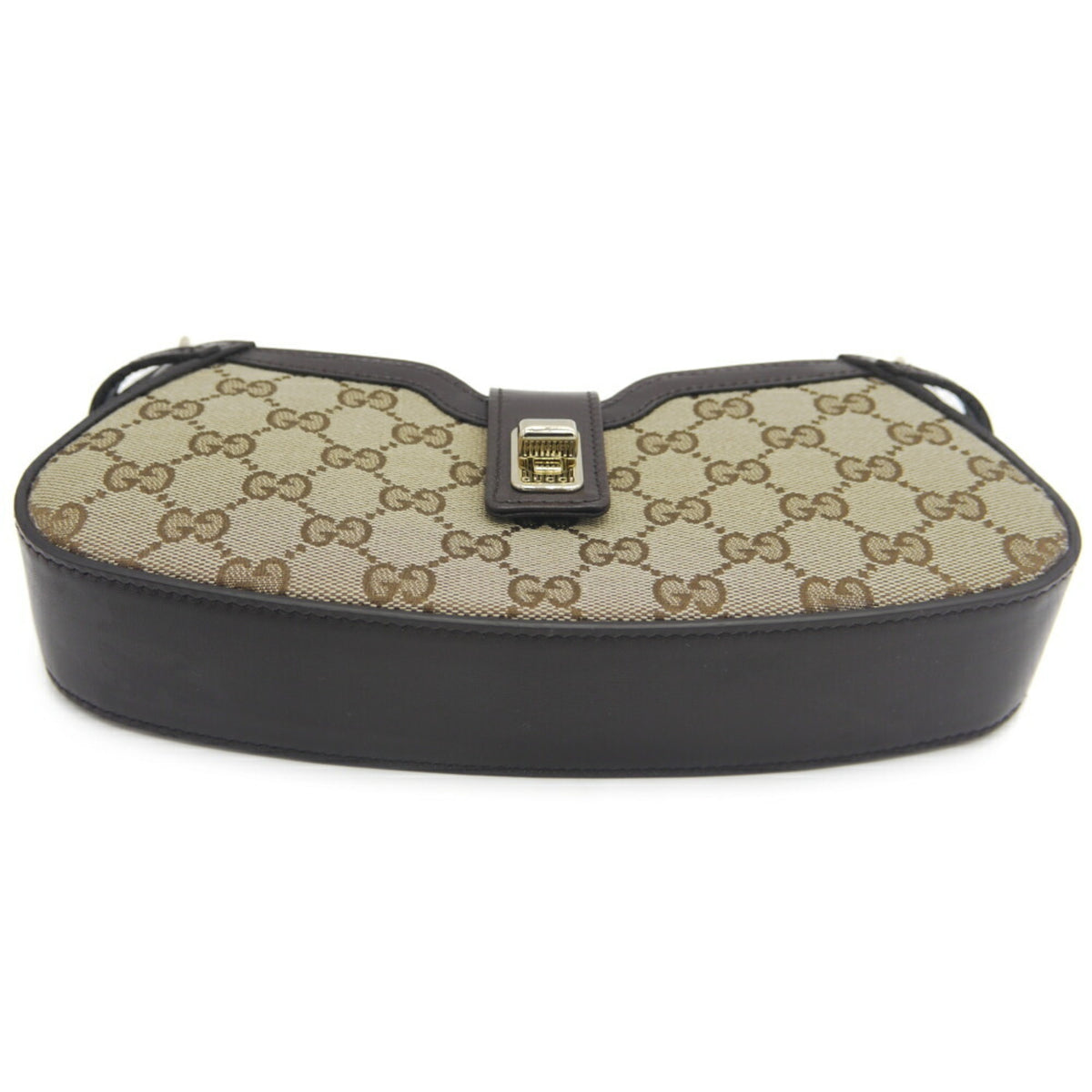Gucci Beige Gg Canvas Leather Shoulder Bag (Pre-Owned)