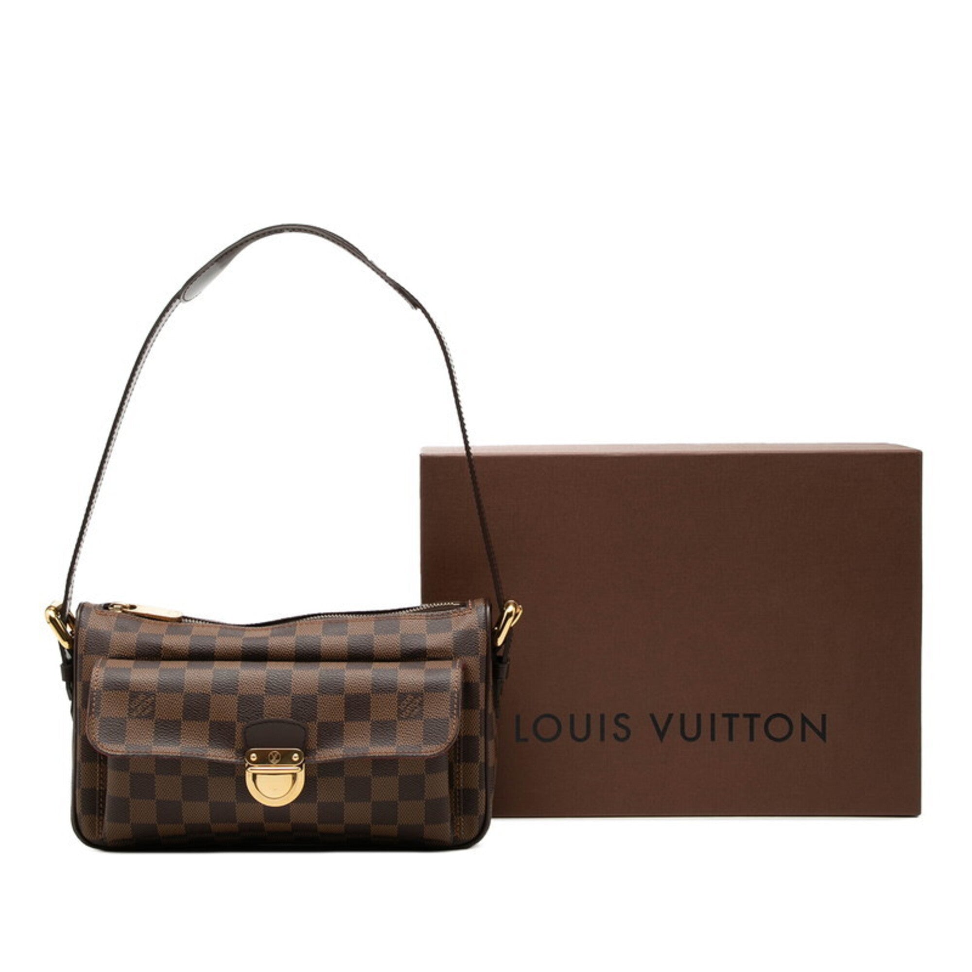 Louis Vuitton Brown Damier Canvas Pvc Leather Shoulder Bag (Pre-Owned)