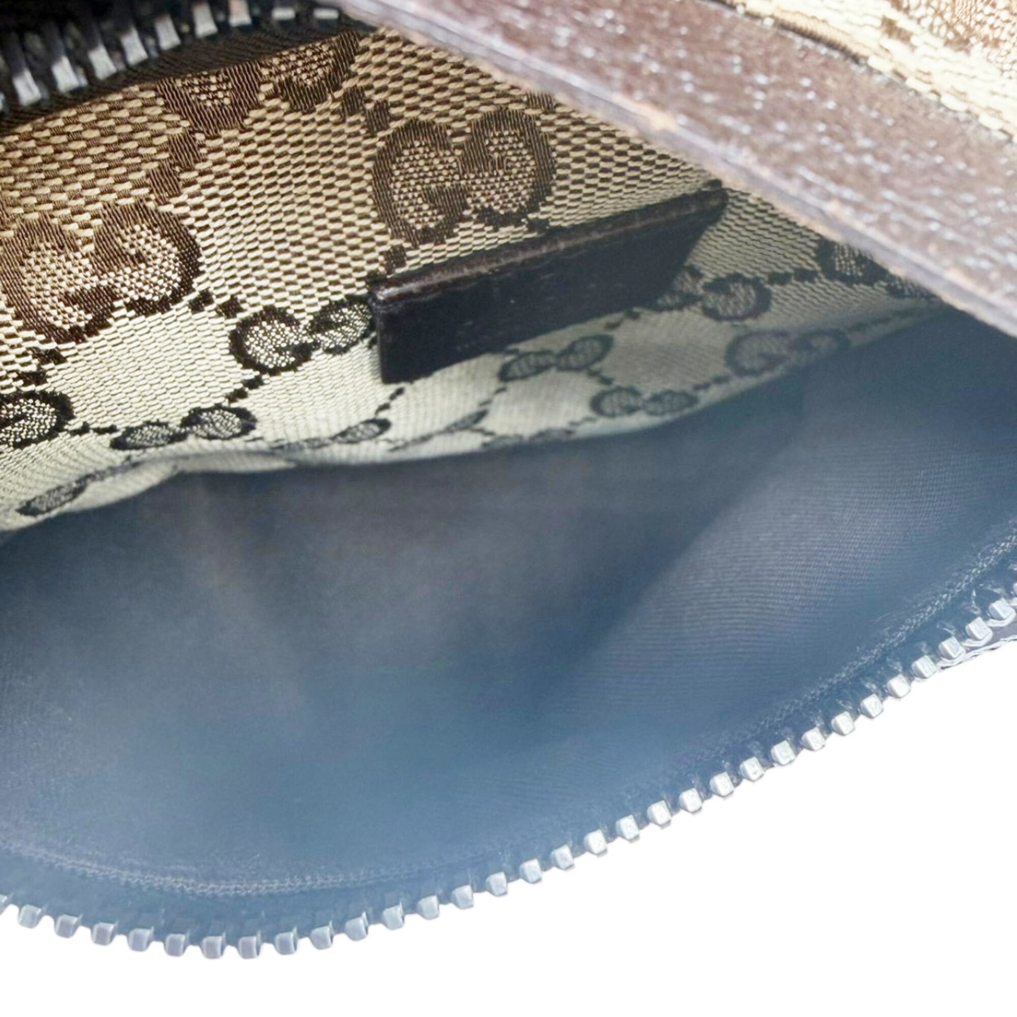 Gucci Beige Dark Brown Canvas Leather Fanny Pack (Pre-Owned)