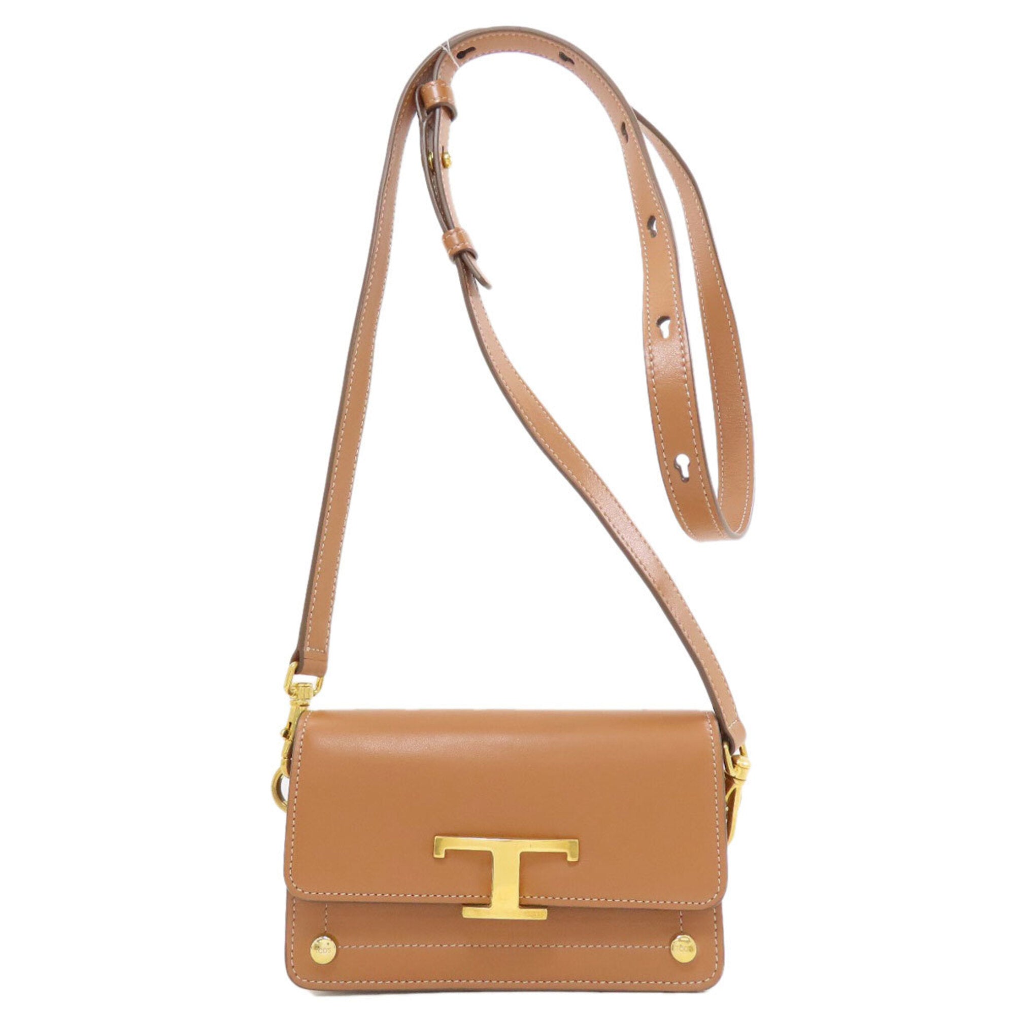 Tod's Brown Leather Shoulder Bag (Pre-Owned)