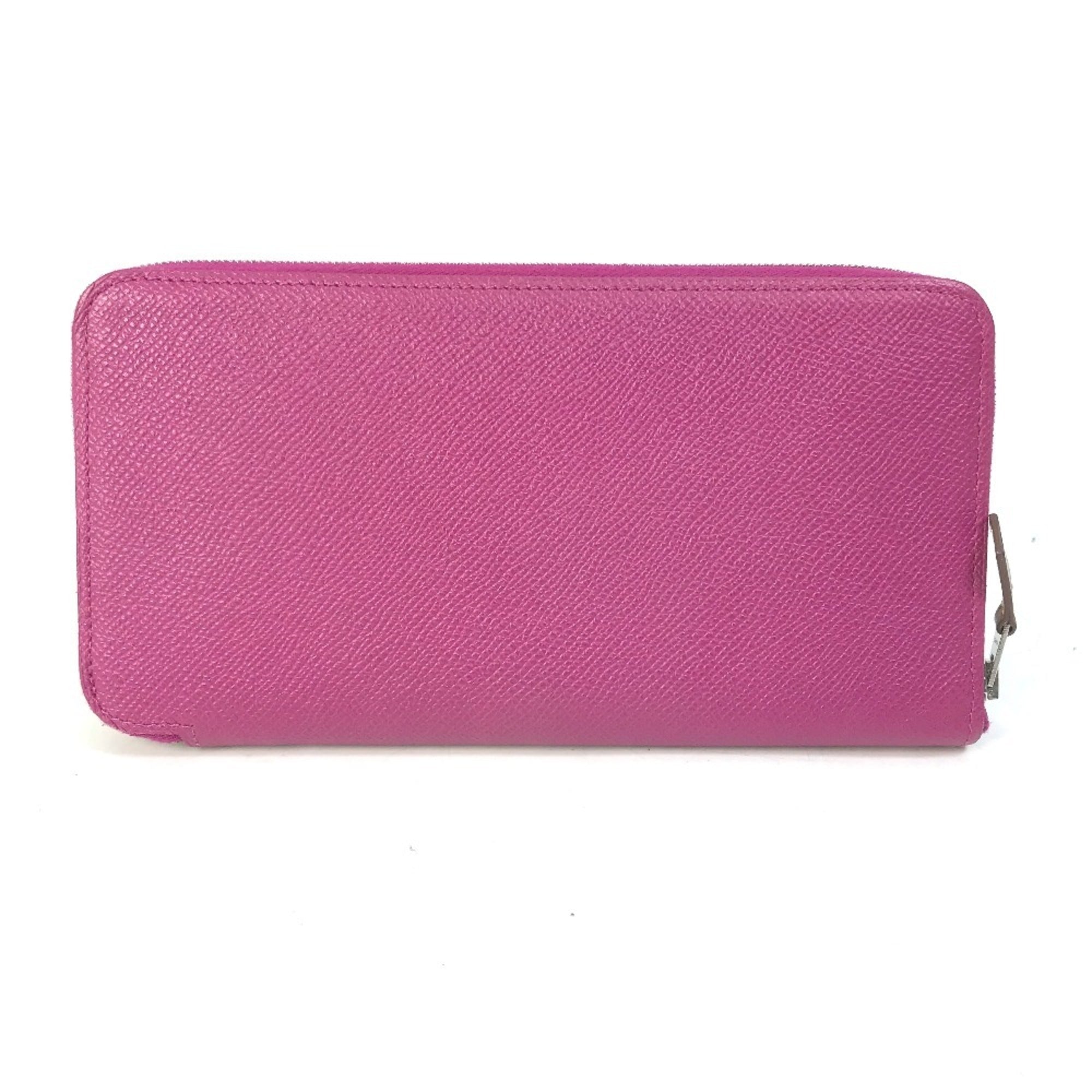 Hermes Silk'in Purple Tosca Epsom Leather Long Wallet (Bi-Fold) (Pre-Owned)