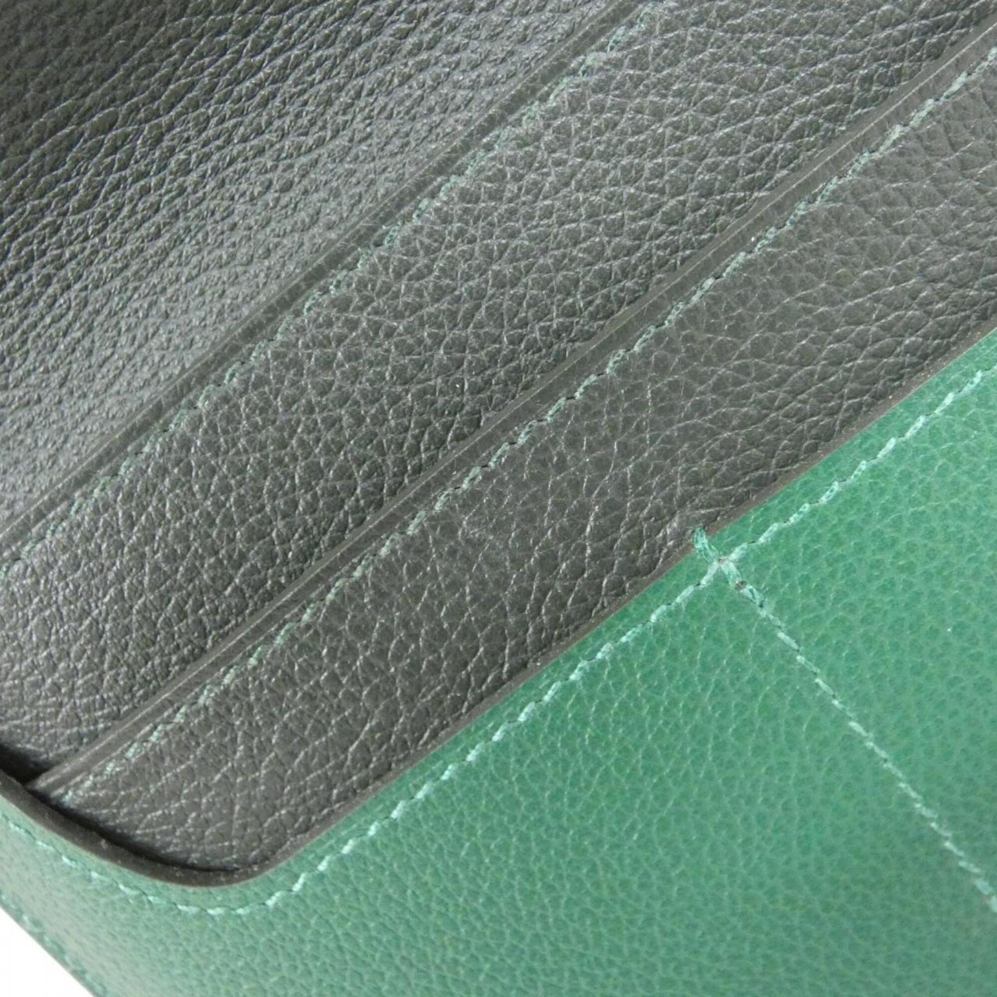 Hermes Green Vert Fonce Long Bill Wallet (Bi-Fold) (Pre-Owned)