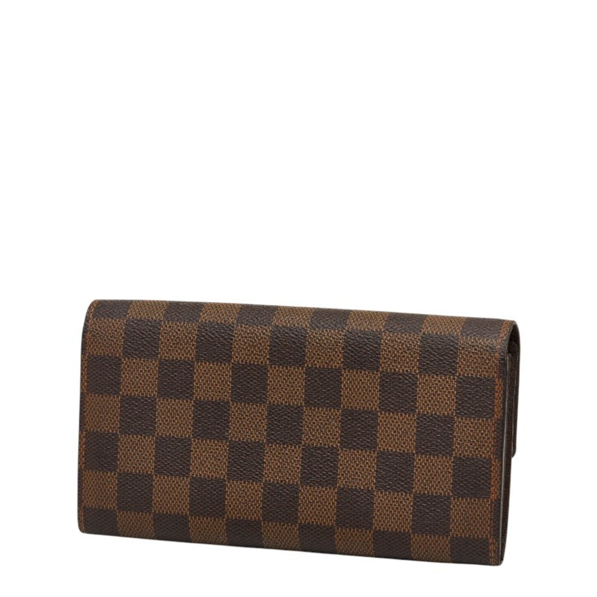 Louis Vuitton Brown Pvc Leather Long Wallet (Bi-Fold) (Pre-Owned)