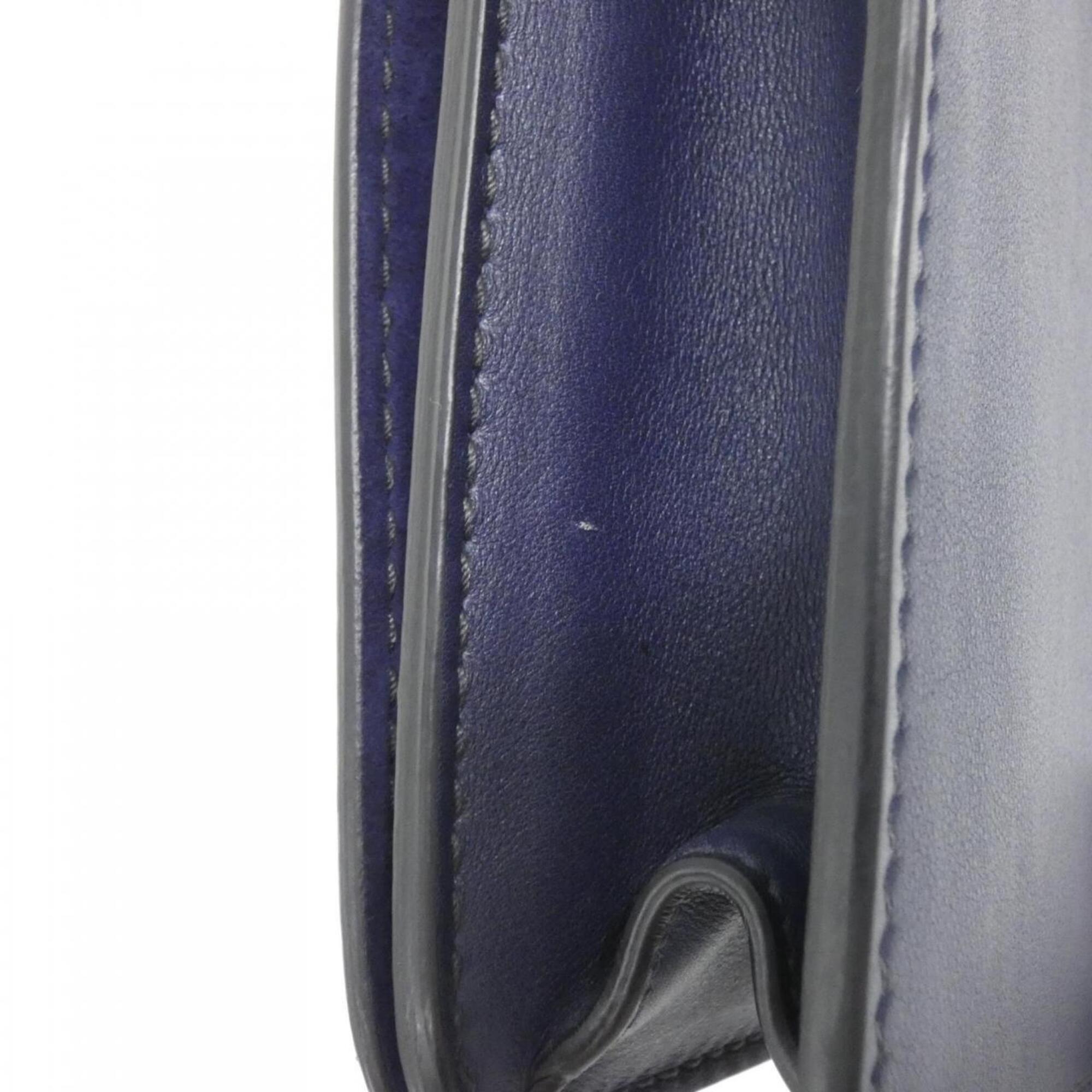 Christian Dior Navy Leather Shoulder Bag (Pre-Owned)