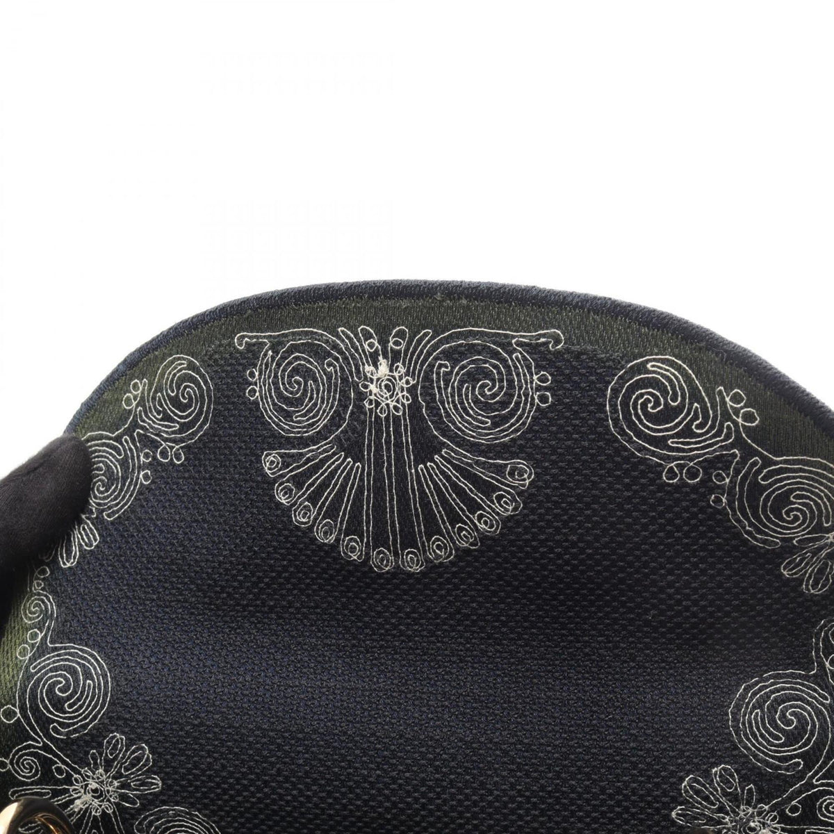 Christian Dior Navy White Canvas Handbag (Pre-Owned)