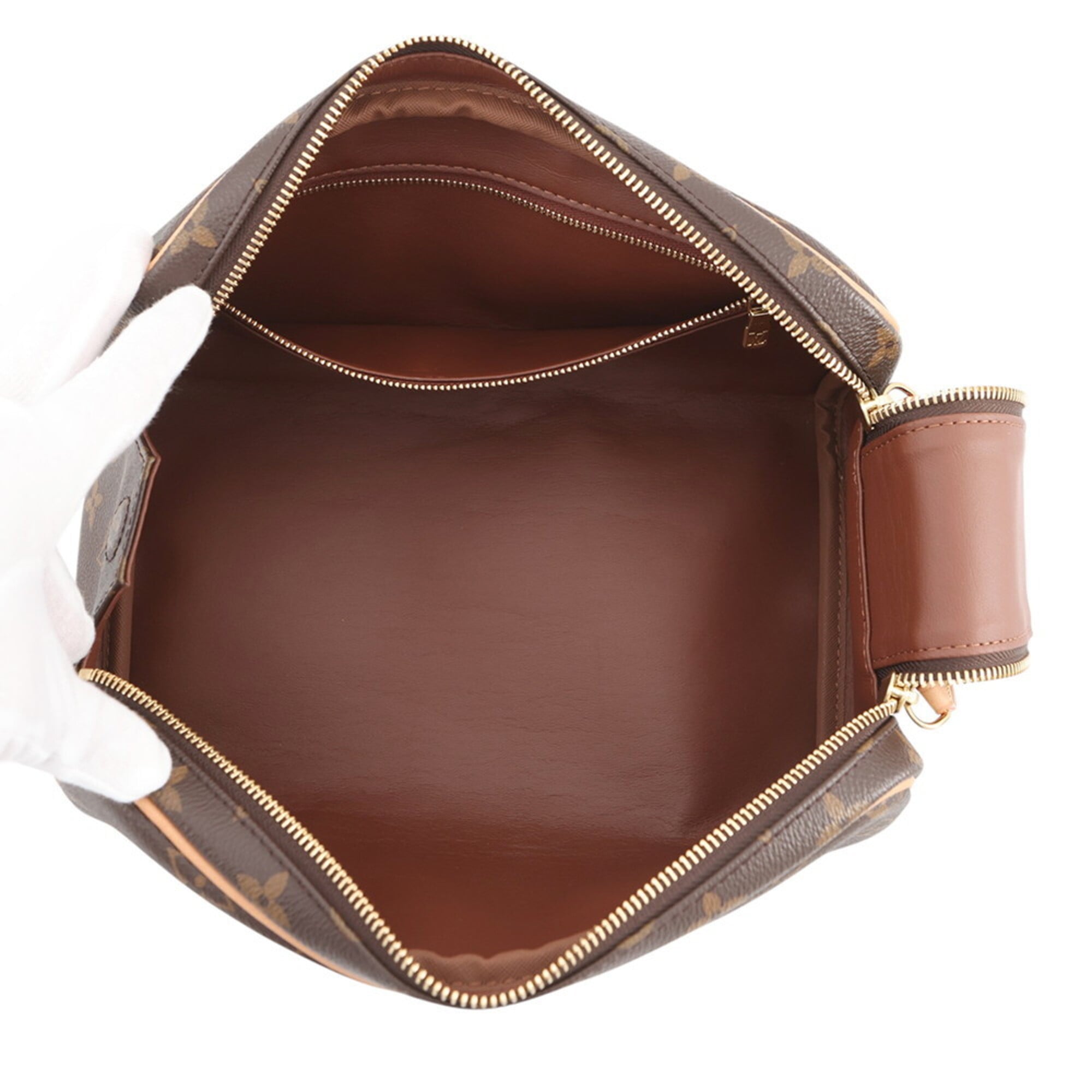 Louis Vuitton Brown Monogram Monogram Clutch Bag Handbag Pouch (Pre-Owned)