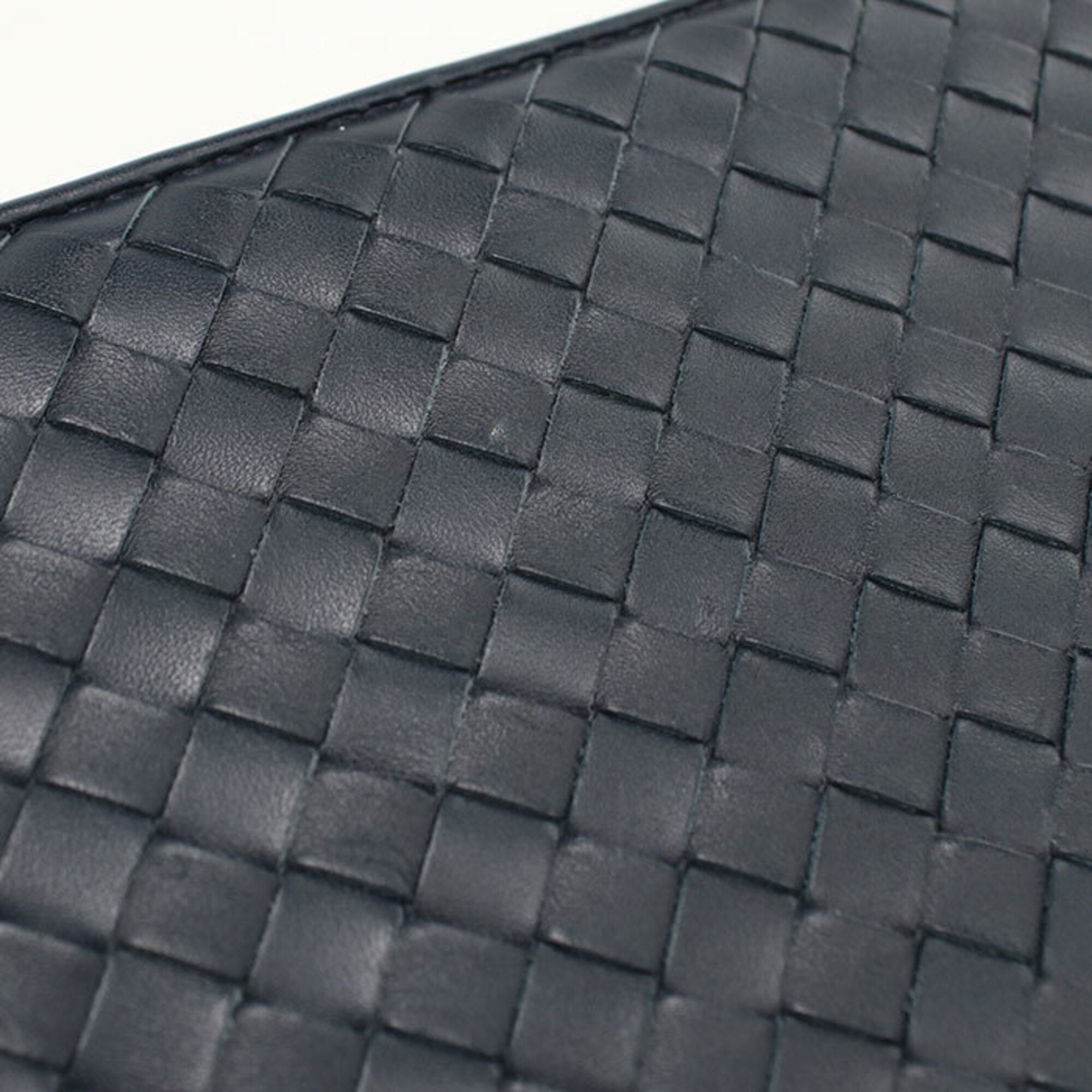 Bottega Veneta Navy Leather Long Wallet (Bi-Fold) (Pre-Owned)