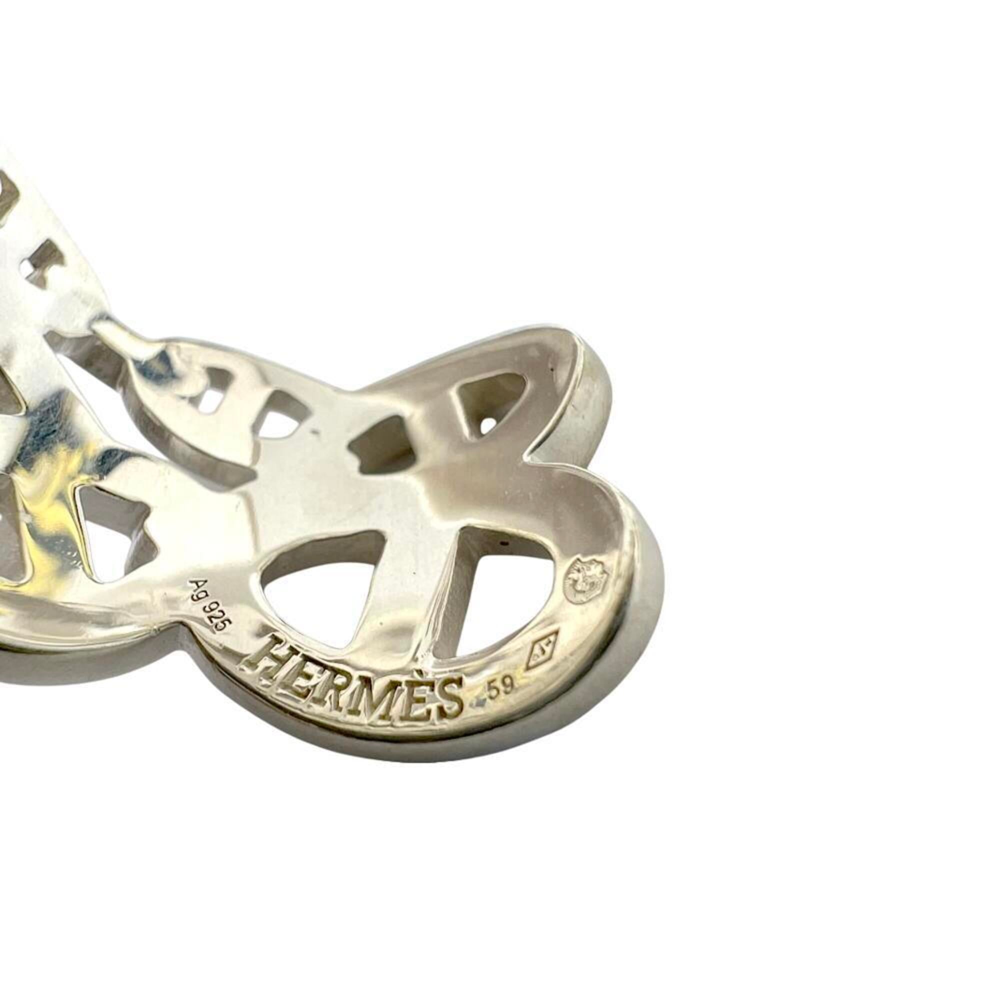 Hermes Chaine D'ancre Silver Silver 925 Band Ring (Pre-Owned)