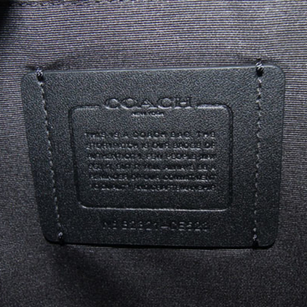 Coach Signature Black Gray Canvas Leather Backpack (Pre-Owned)