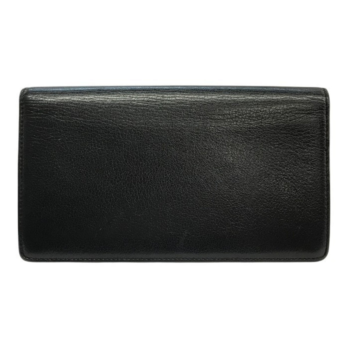 Chanel Camellia Black Leather Long Wallet (Bi-Fold) (Pre-Owned)