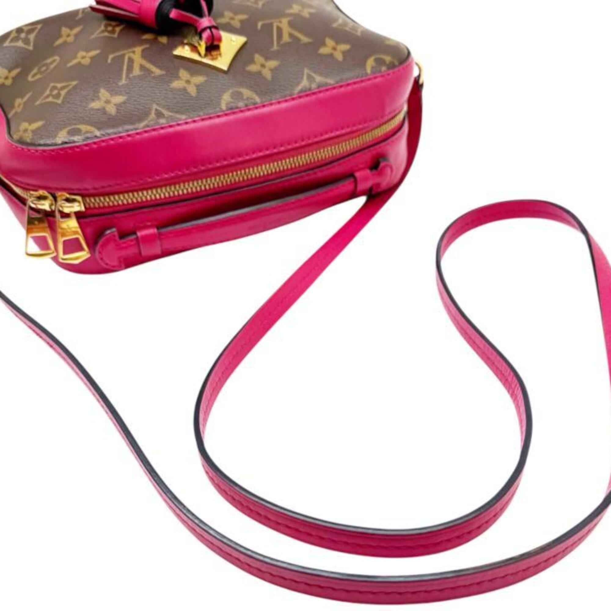 Louis Vuitton Brown Freesia Monogram Pink Monogram Shoulder Bag (Pre-Owned)