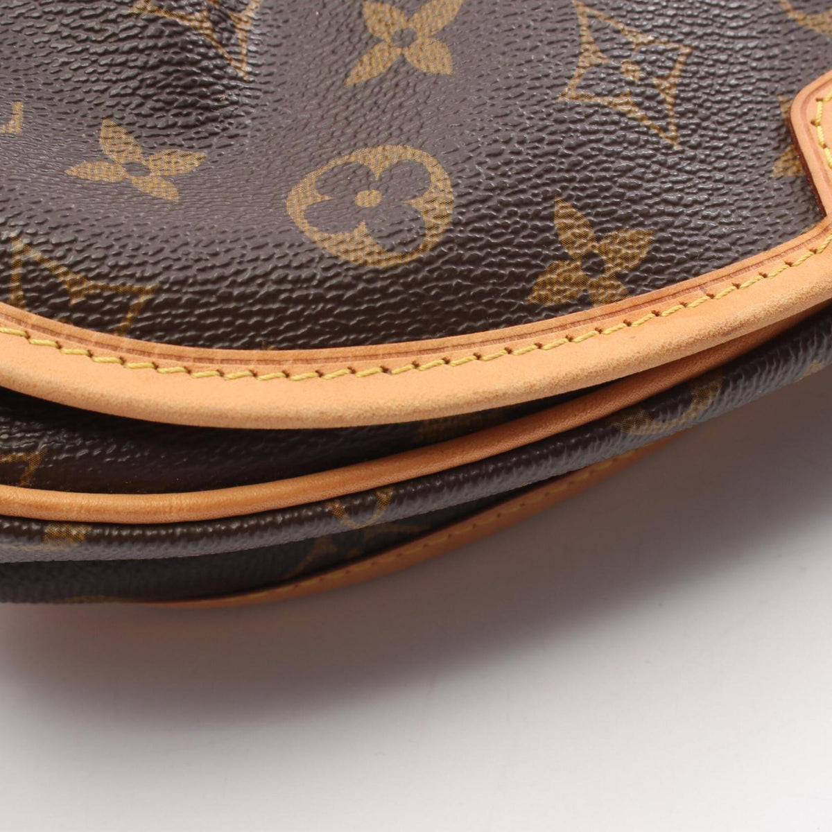 Louis Vuitton Brown Coated Canvas Monogram Leather Handbag Shoulder Bag (Pre-Owned)