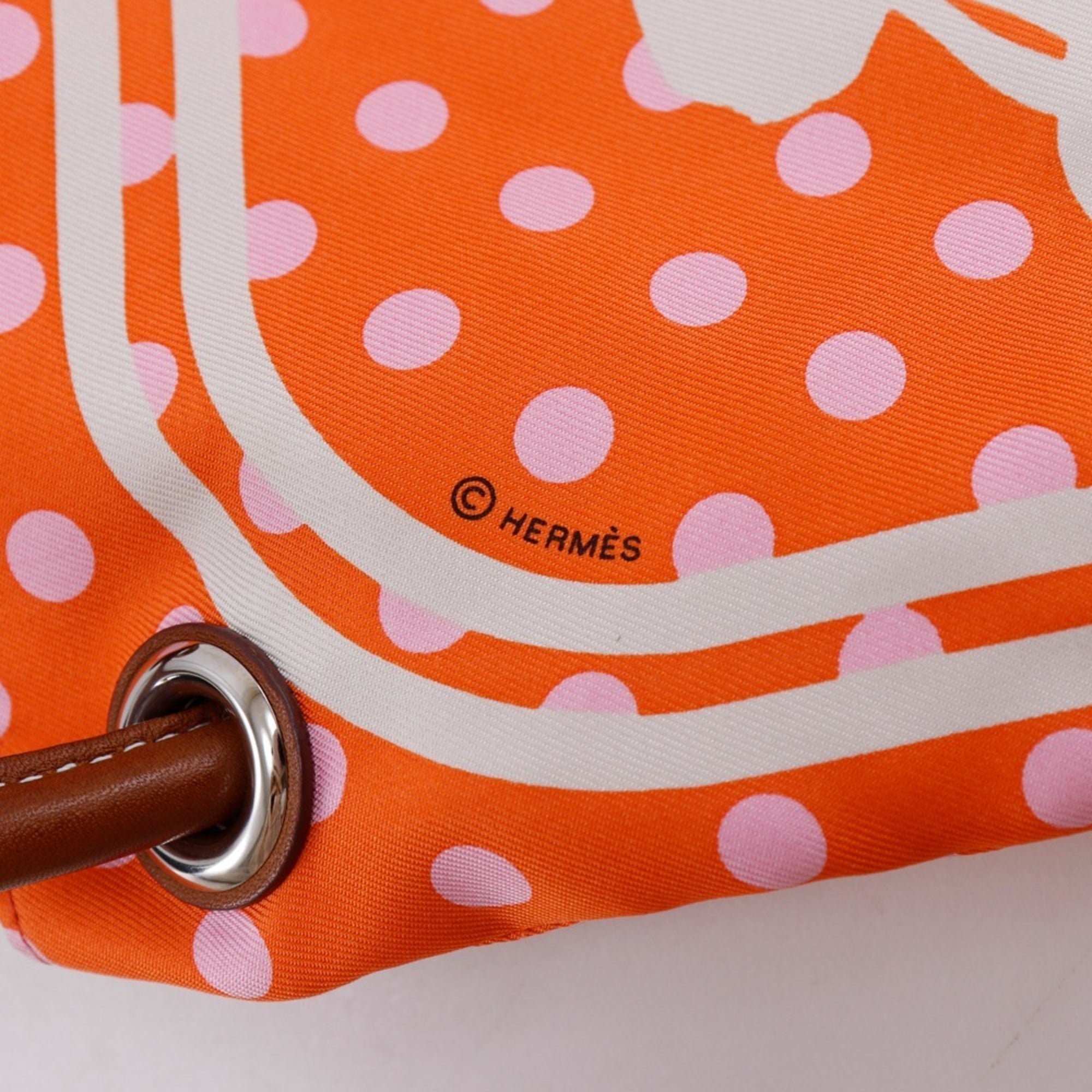 Hermes Orange Silk Shoulder Bag (Pre-Owned)
