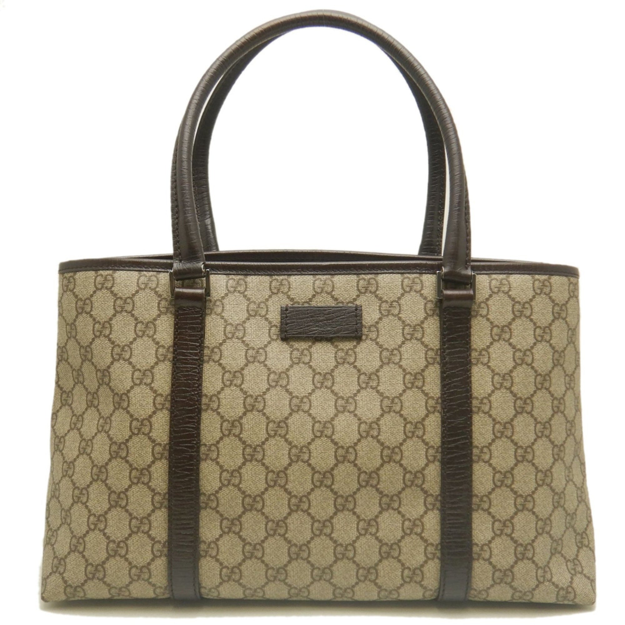 Gucci Beige Gg Supreme Leather Tote Bag (Pre-Owned)