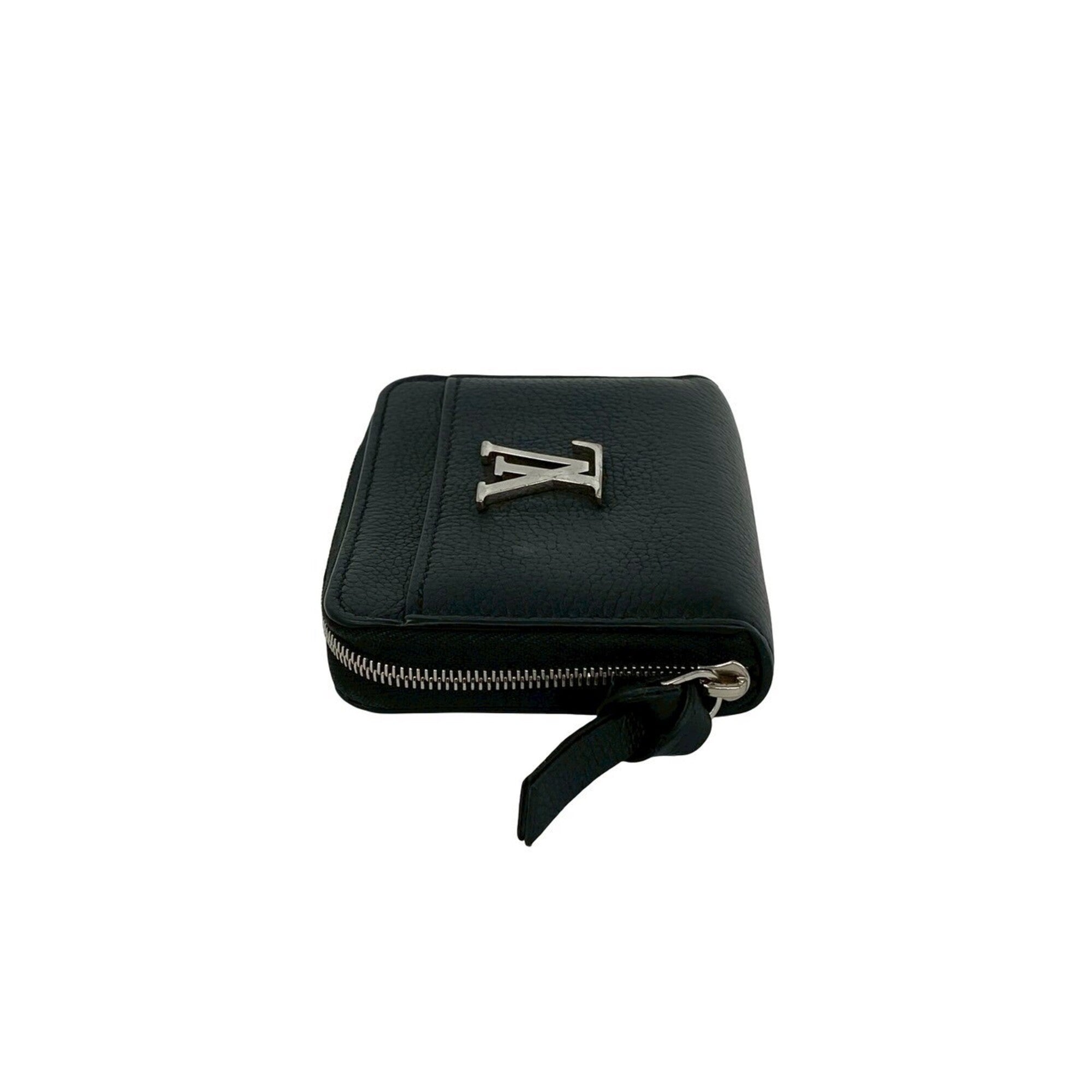 Louis Vuitton Black Leather Coin Purse/Coin Case (Pre-Owned)