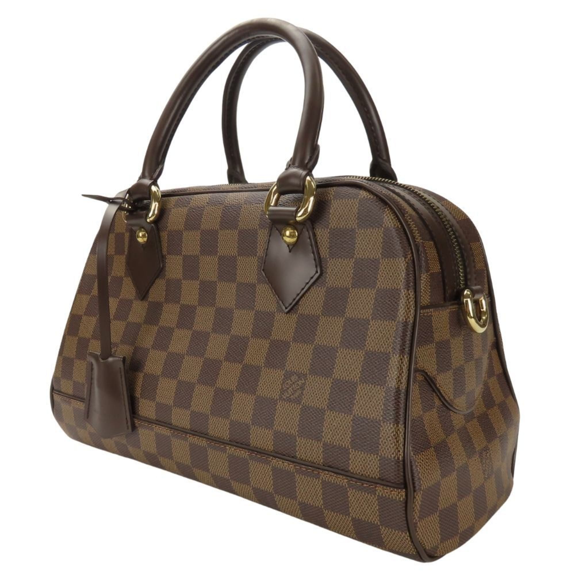 Louis Vuitton Brown Ebene Damier Canvas Leather Handbag (Pre-Owned)