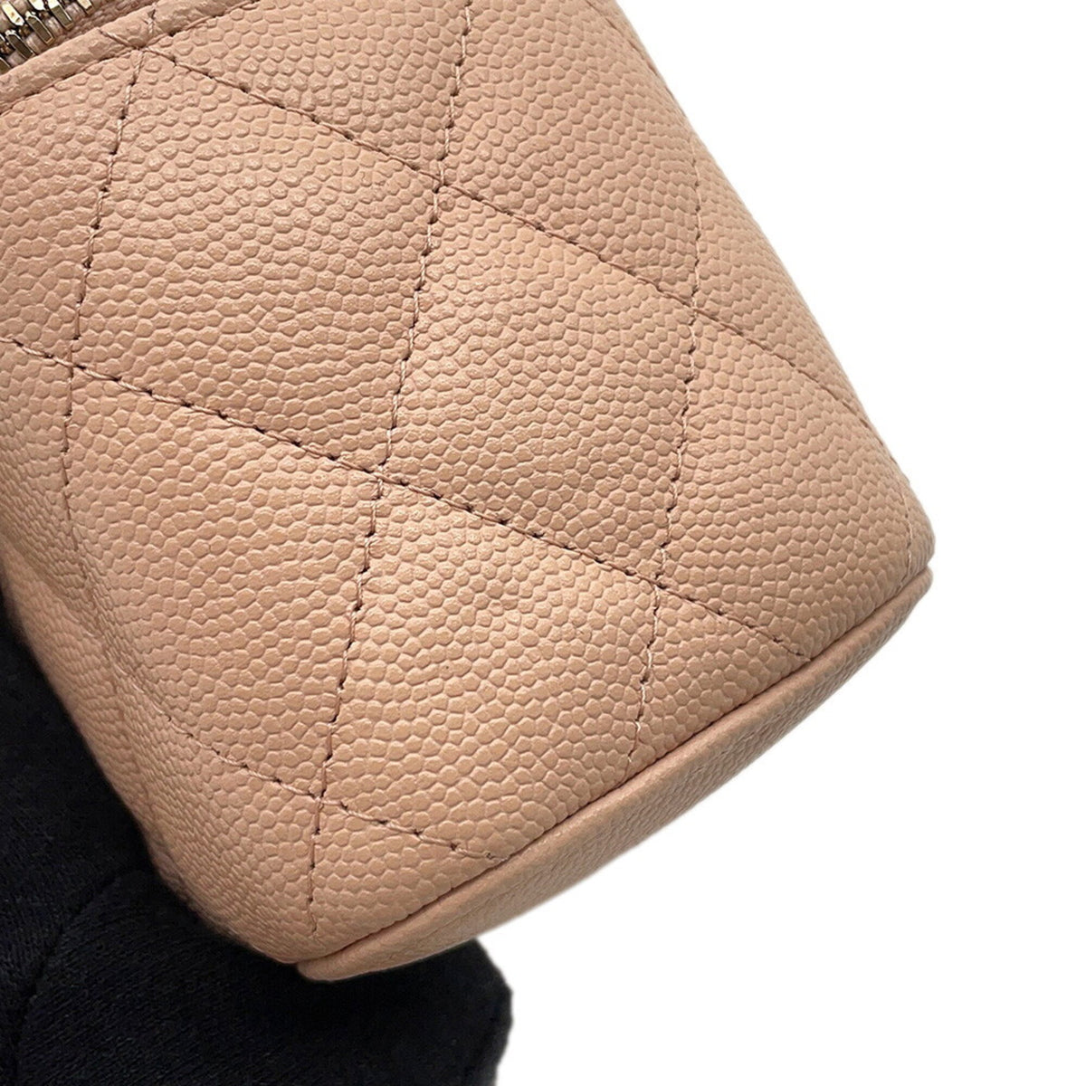 Chanel Matelasse Pink Beige Grained Calfskin Handbag Shoulder Bag (Pre-Owned)