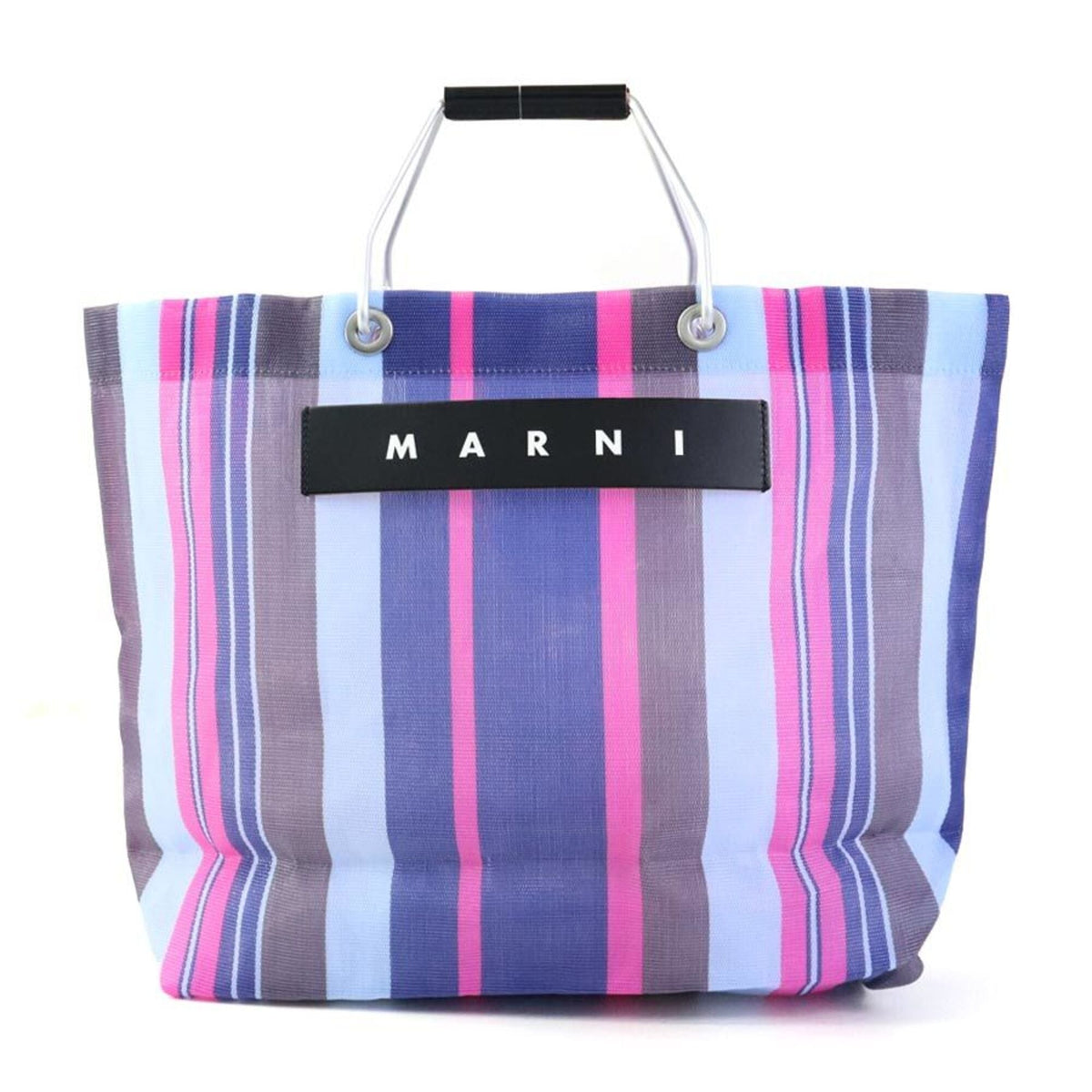 Marni Multi-Color Nylon Aluminum Leather Handbag (Pre-Owned)