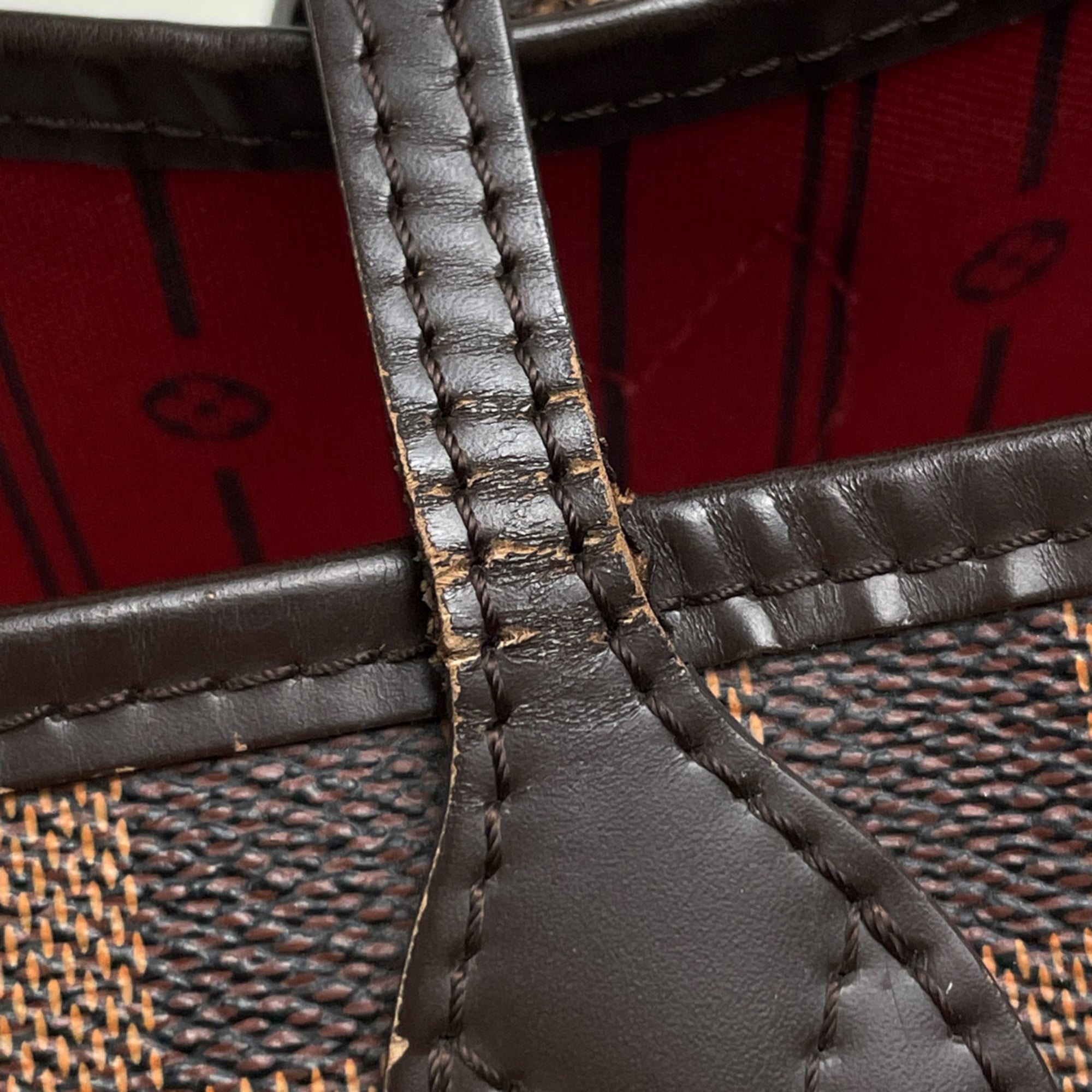 Louis Vuitton Brown Damier Canvas Shoulder Bag Tote Bag (Pre-Owned)