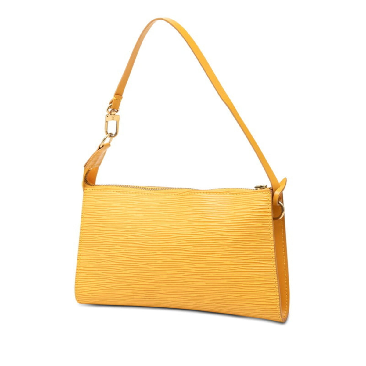 Louis Vuitton Yellow Leather Handbag Pochette Pouch (Pre-Owned)