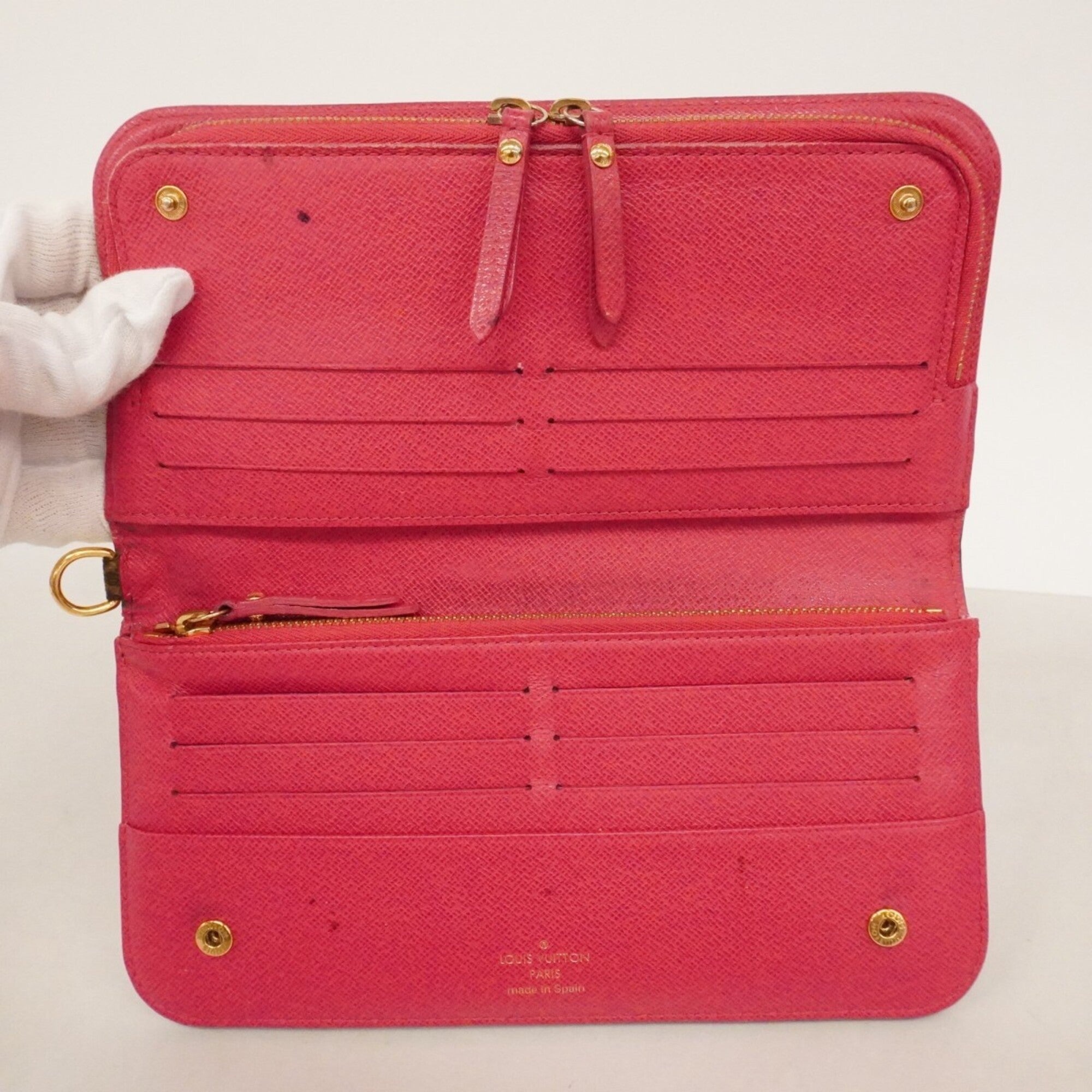 Louis Vuitton Brown Rose Long Wallet (Bi-Fold) (Pre-Owned)