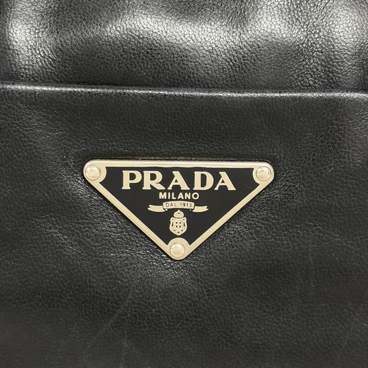 Prada Black Leather Boston Bag Handbag (Pre-Owned)