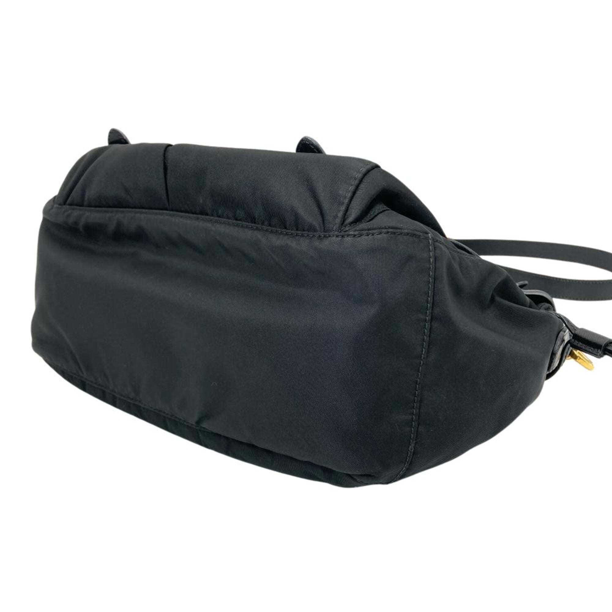Prada Black Nylon Leather Shoulder Bag (Pre-Owned)