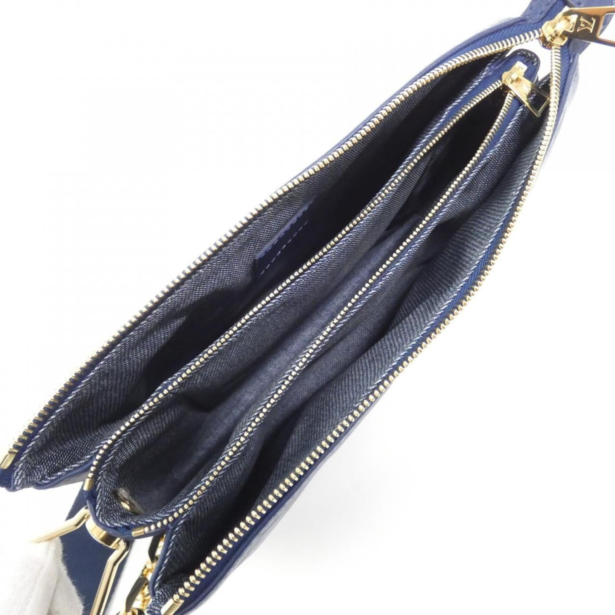 Louis Vuitton Navy Leather Shoulder Bag (Pre-Owned)