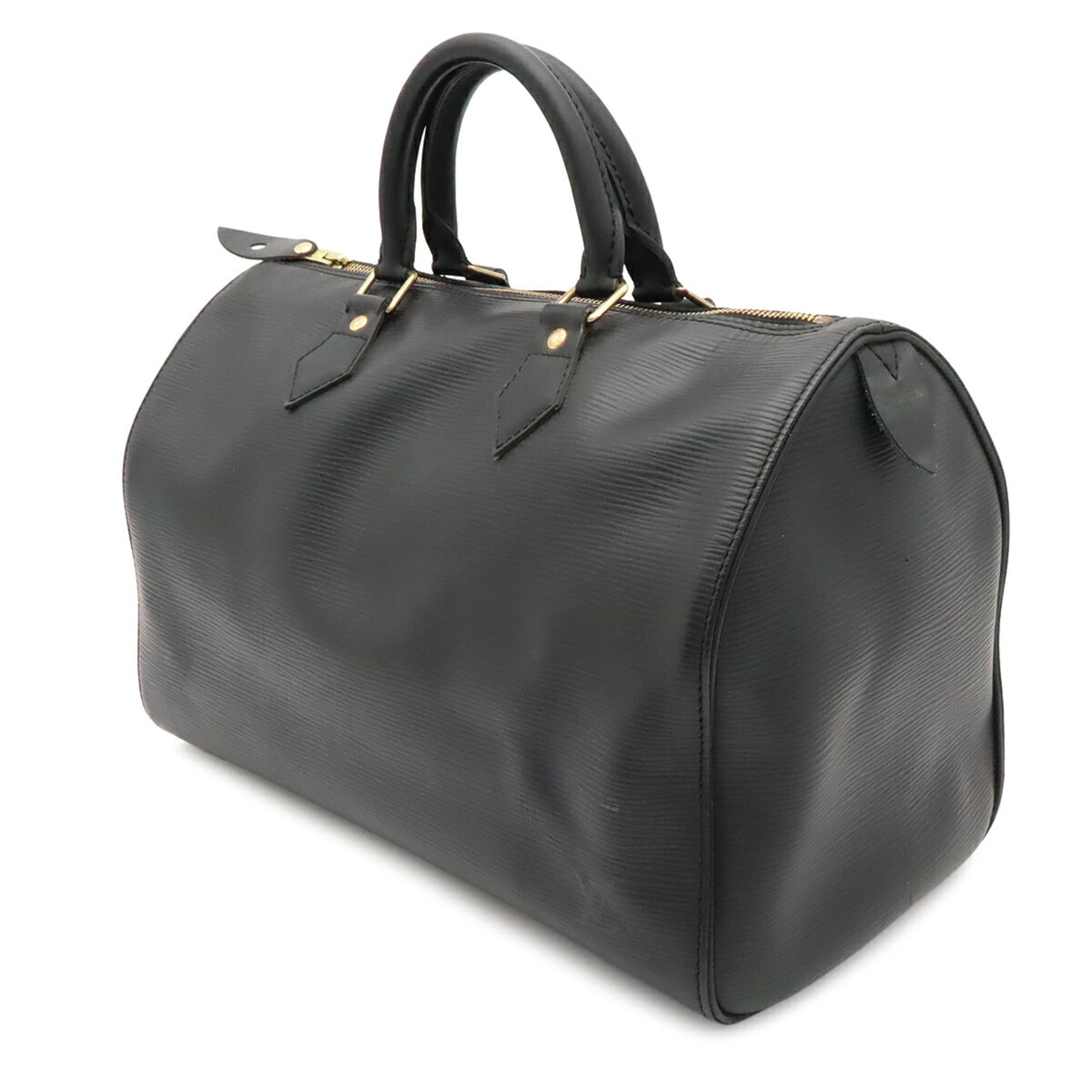Louis Vuitton Epi Black Noir Epi Leather Boston Bag Handbag (Pre-Owned)
