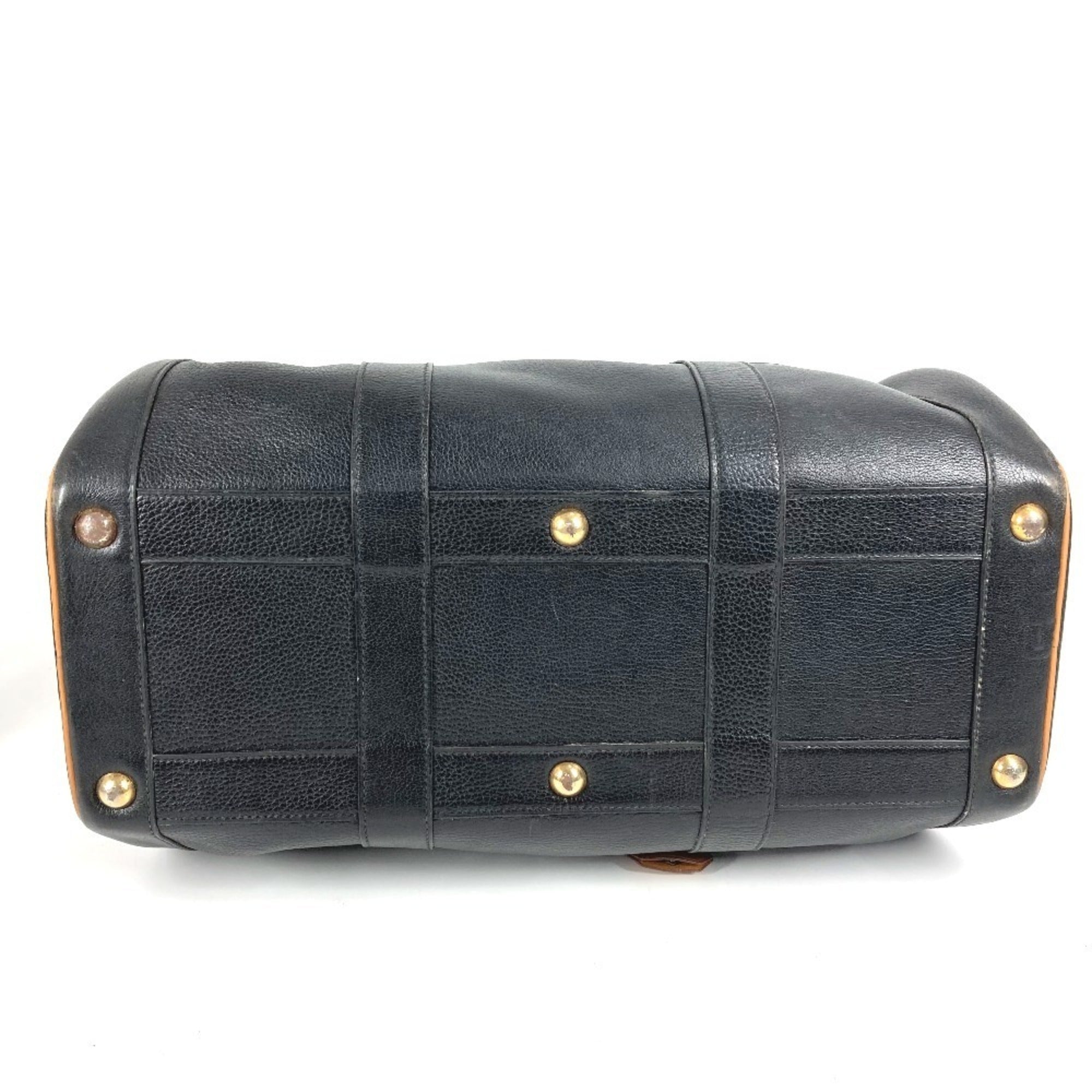 Hermes Bicolor Black Brown Ardennes Leather Boston Bag Handbag (Pre-Owned)