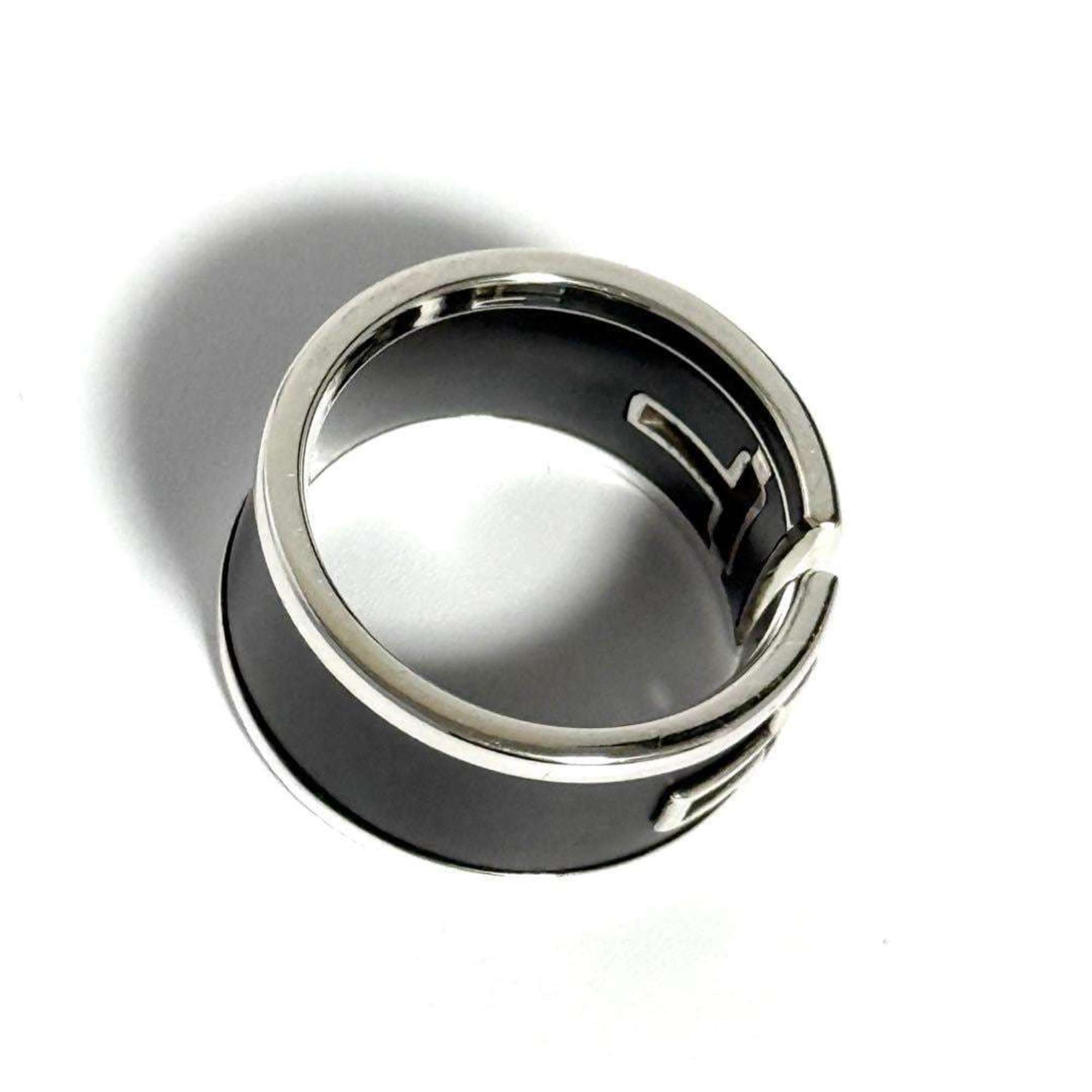 Tiffany Black Silver 925 Band Ring (Pre-Owned)