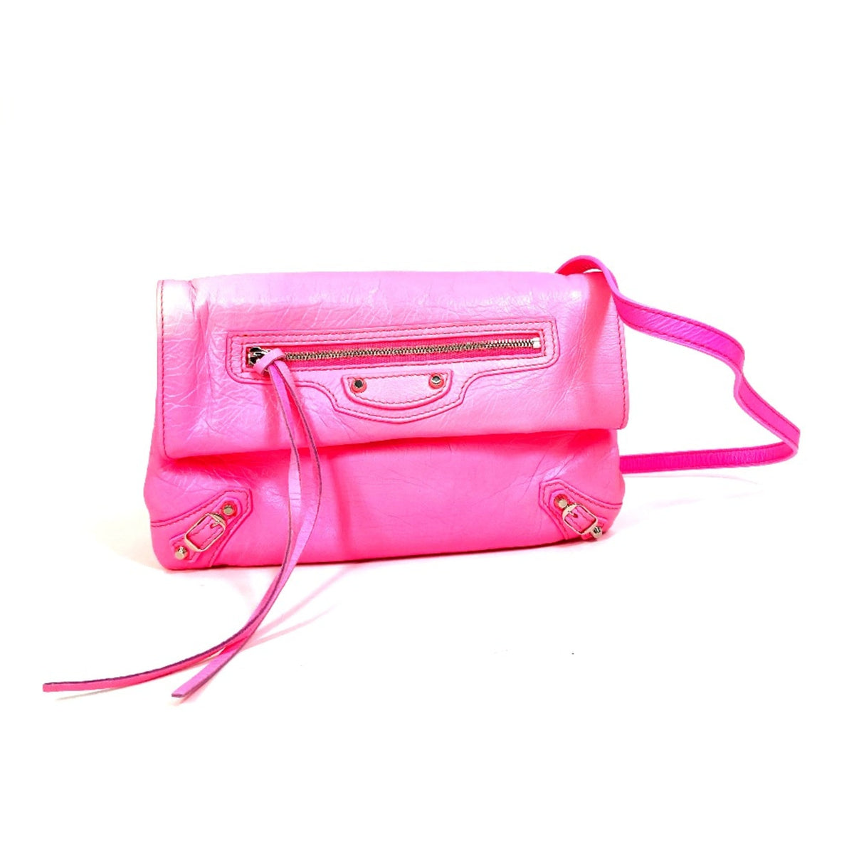 Balenciaga Pink Leather Clutch Bag (Pre-Owned)