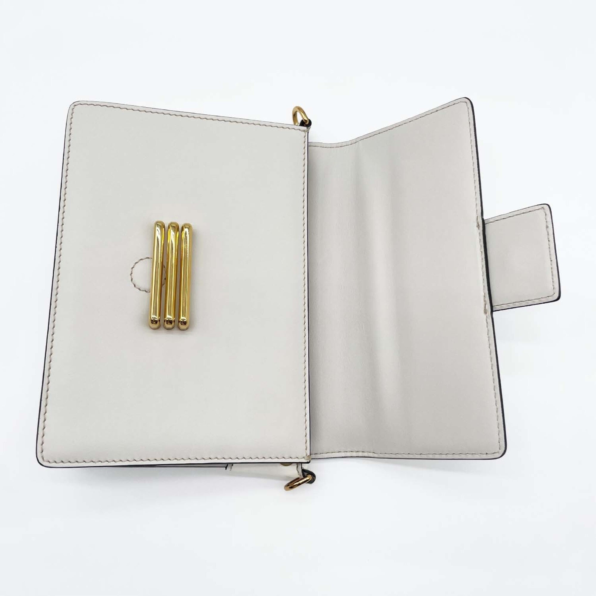 Etro Multi-Color White Leather Shoulder Bag (Pre-Owned)