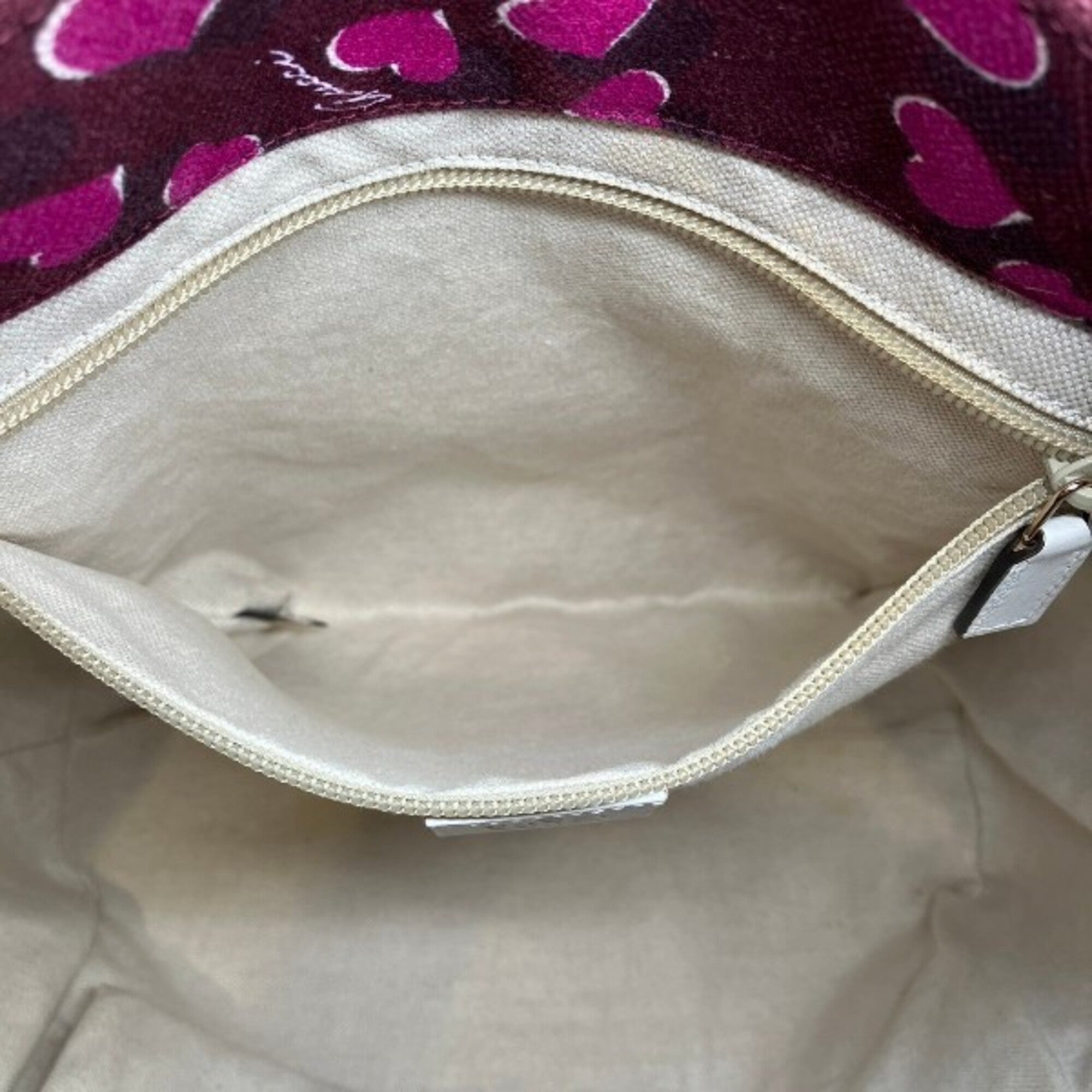 Gucci Purple Canvas Leather Handbag Tote Bag (Pre-Owned)