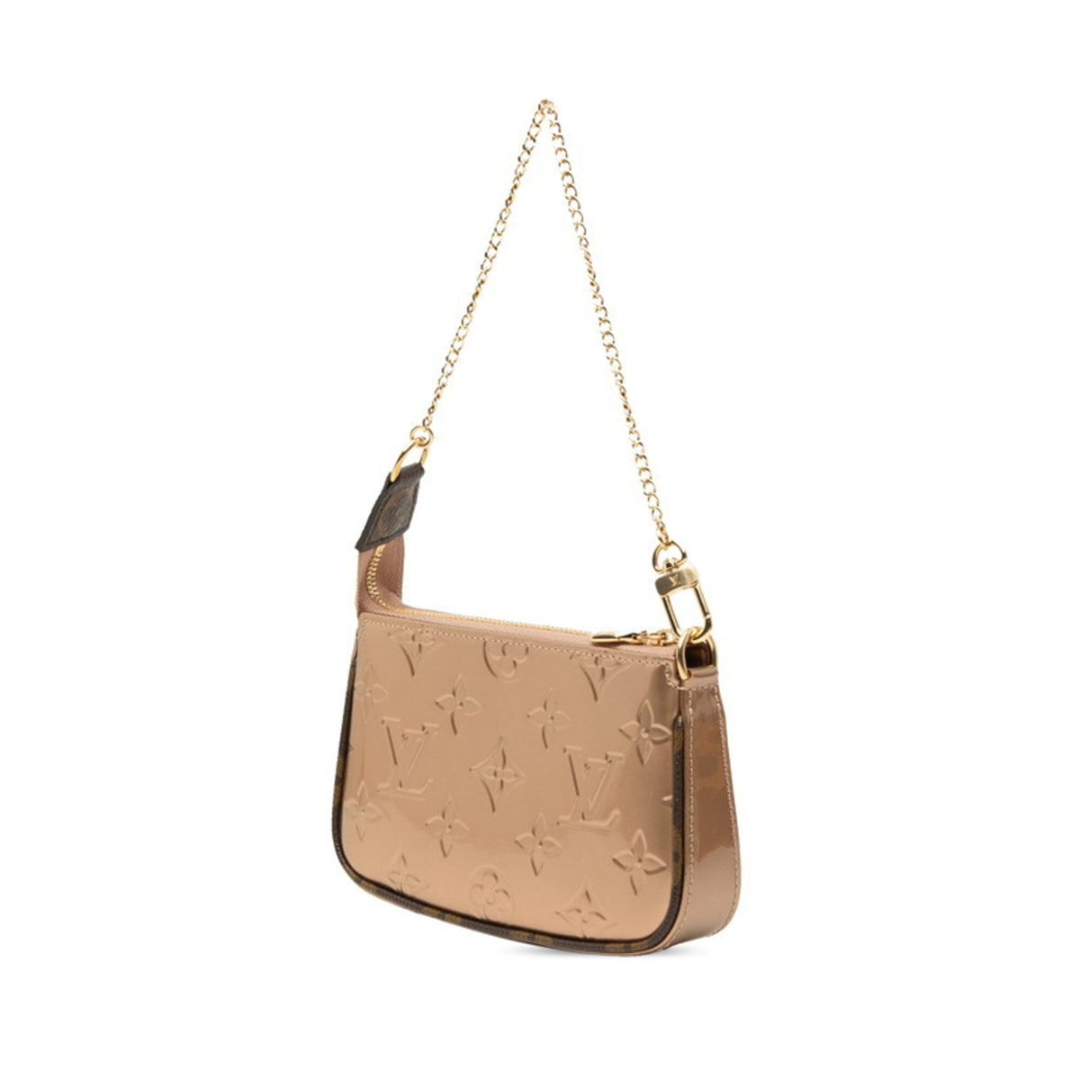 Louis Vuitton Rose Gold Patent Leather Clutch Bag Pochette Pouch (Pre-Owned)