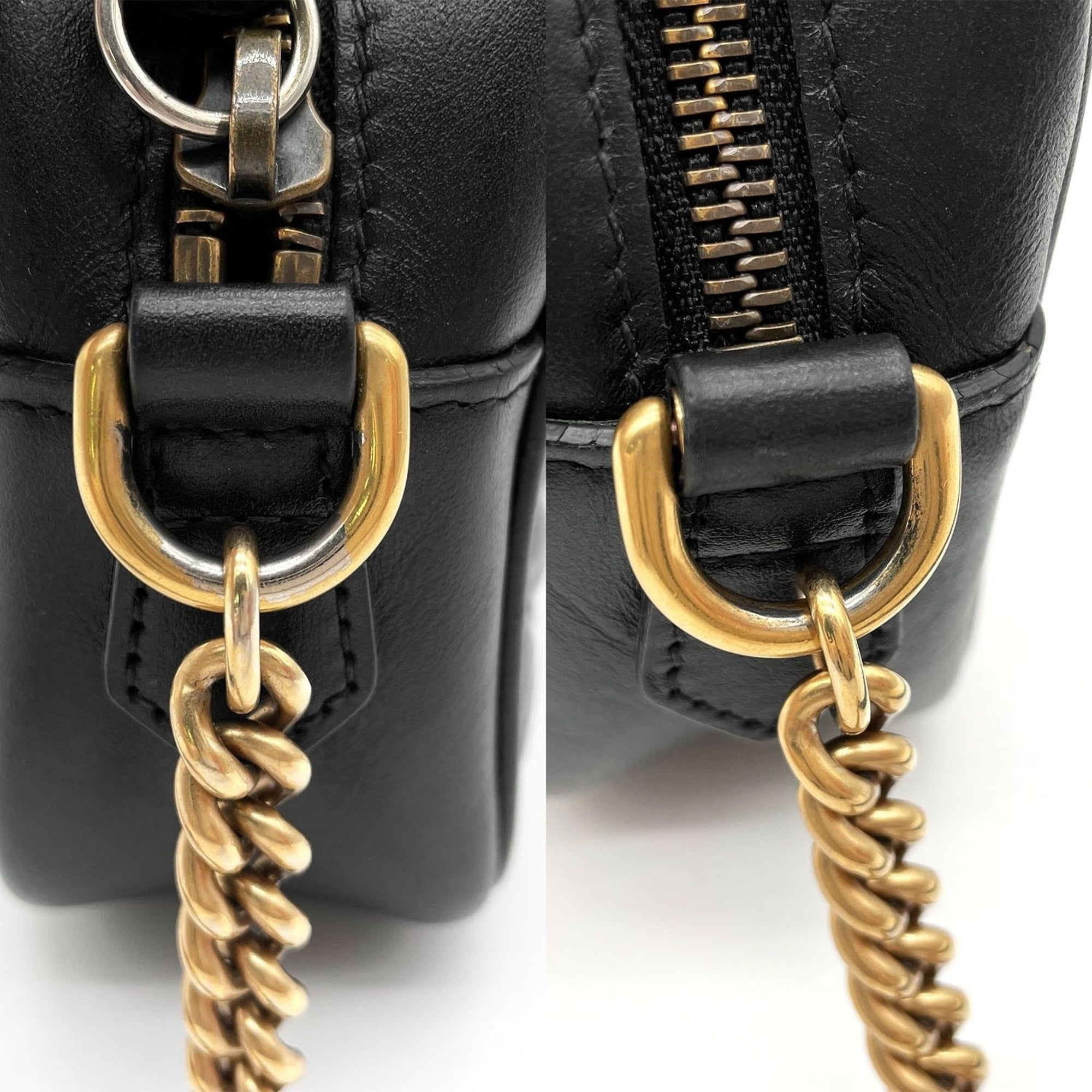 Gucci Black Metal Leather Shoulder Bag (Pre-Owned)
